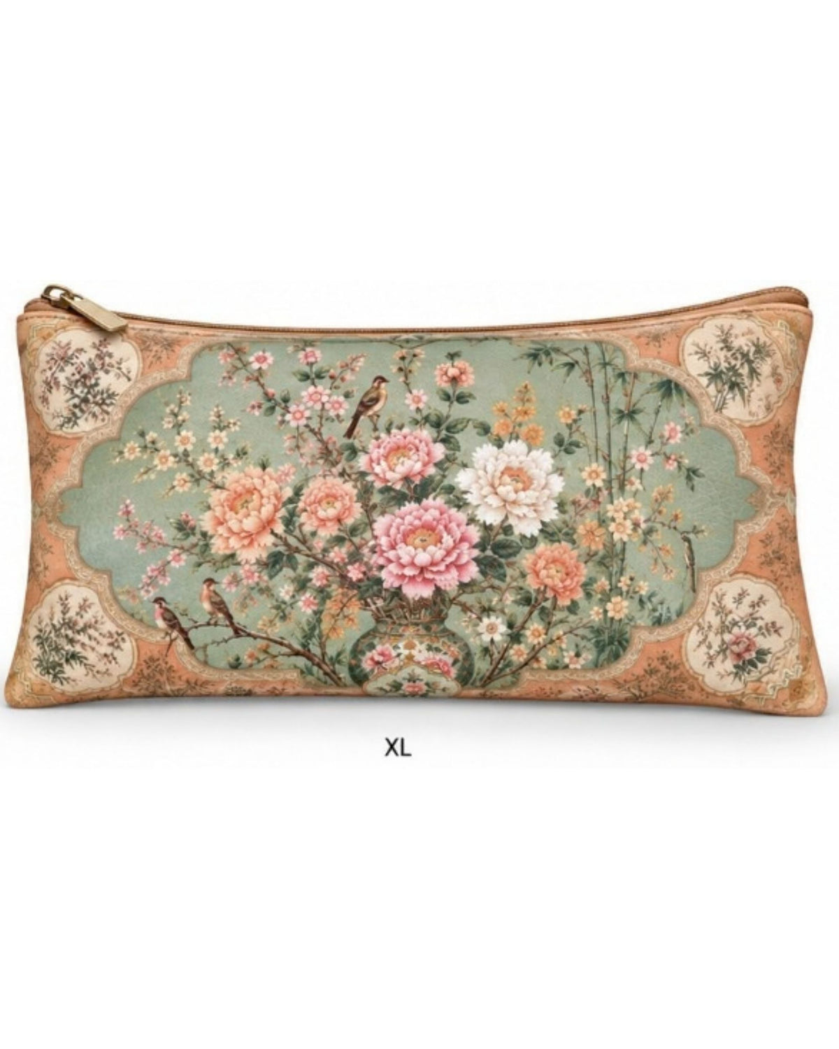 Premsons® Imperial Botanica Vegan Leather Zipper Pouch – Multipurpose Organiser – S, M, L & XL