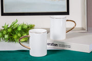Premsons® Classic Beverage Mug Set of 2 – Large Porcelain Mugs for Hot Drinks, Coffee, Tea & More – White