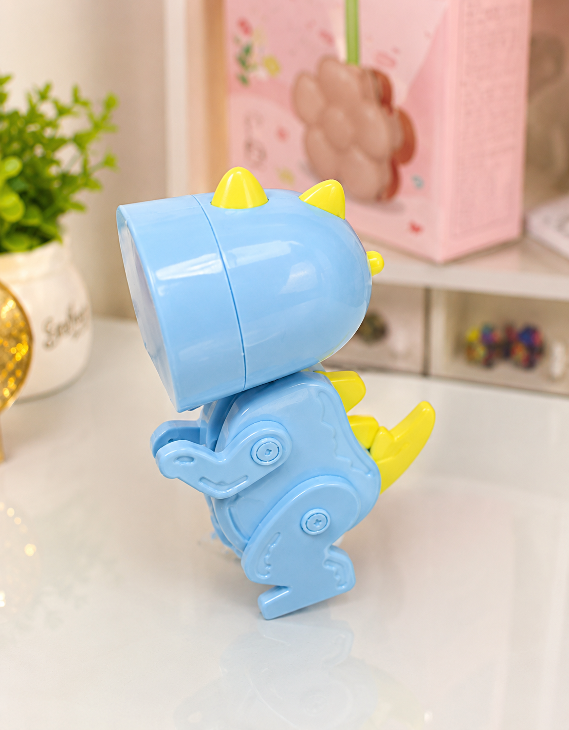 Premsons® Mini Dinosaur Clip-On LED Night Light – Cute Rechargeable Dino Lamp for Kids