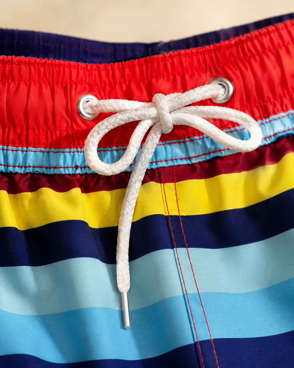 Premsons® Boys’ Striped Swim Shorts – Quick-Dry Beach & Pool Shorts with Drawstring | Ages 10–12 Years