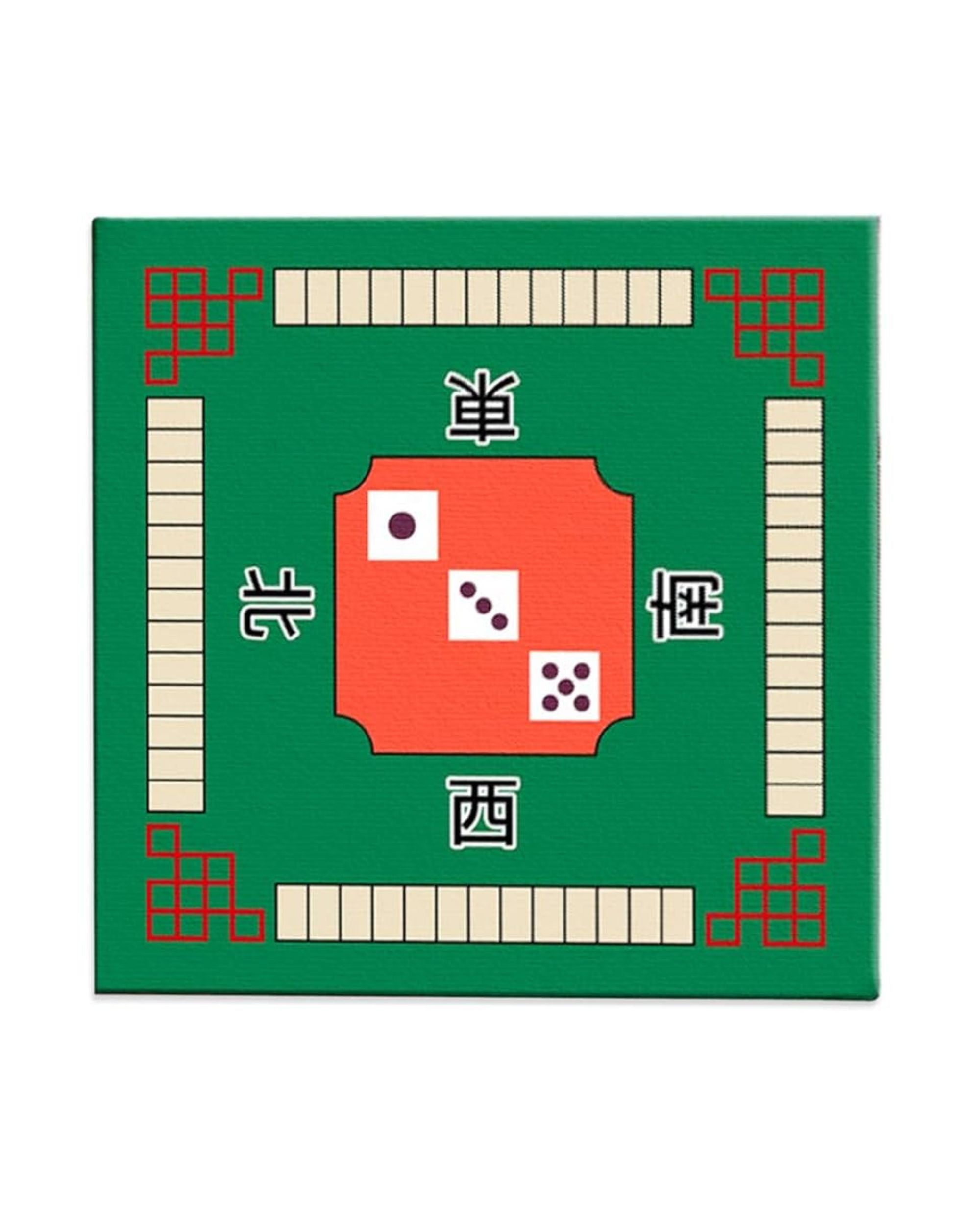 Premsons® Mahjong Table Mat Cover – Non-Slip Smooth Surface – Green – Foldable Game Mat