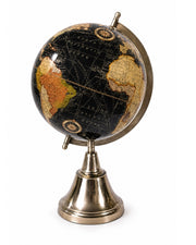 Premsons® Medium Size World Globe - Black & Gold with Metal Stand