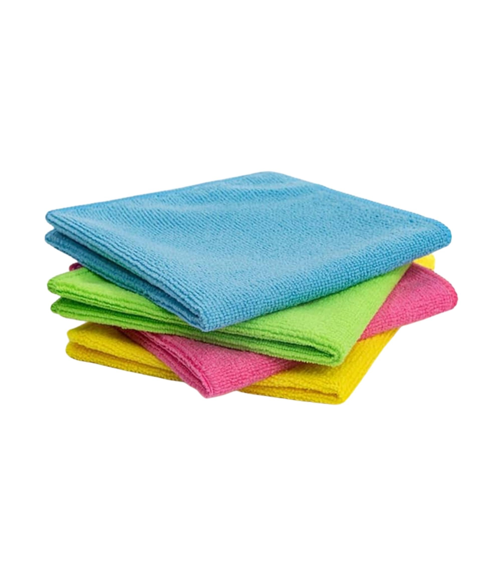 Premsons® Microfiber Cleaning Cloth – Set of 4 (Buy 3 Get 1 Free) – Super Absorbent, Lint-Free & Scratch-Free Towels for Kitchen, Home, Car & Electronics