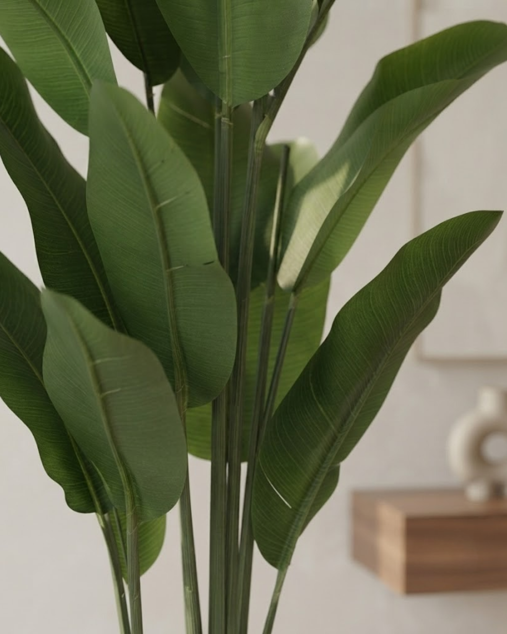 Premsons® Artificial Tall Green Foliage Plant with Modern Planter