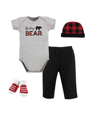 Premsons® 4-Piece Baby Gift Set – Cute Bear Themed Baby Essentials in Gift Box
