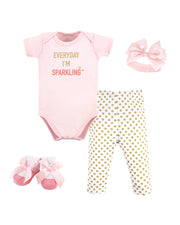 Premsons® 4-Piece Sparkling Baby Girl Gift Set – Glittery Accessories in Premium Box