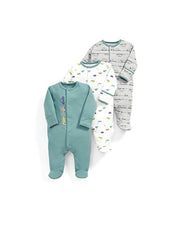 Premsons® Baby Boy Bodysuits & Jumpsuits – Pack of 3 Soft Cotton Outfits