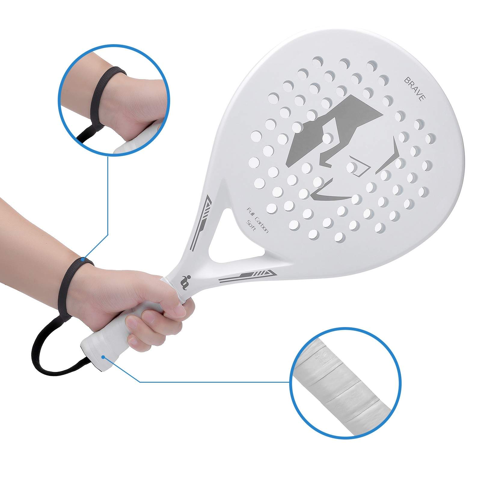 Premsons® PR660 Lightweight Carbon Padel Racket – Easy Swing Control Paddle with Soft EVA Core