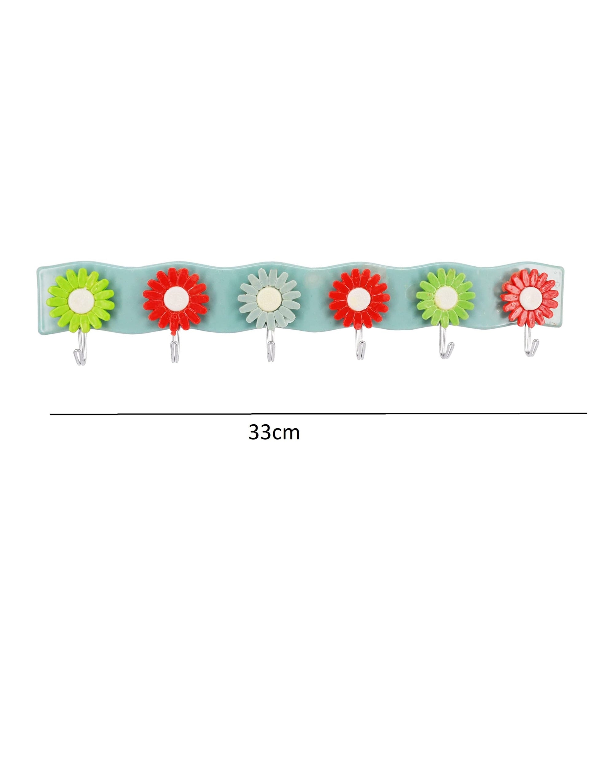 Premsons® Wall-Mounted 6-Hook Floral Rack – Stylish Organizer for Coats, Towels, Hats, Keys & More | Multipurpose Home Storage for Entryway, Bedroom, Kitchen & Bathroom