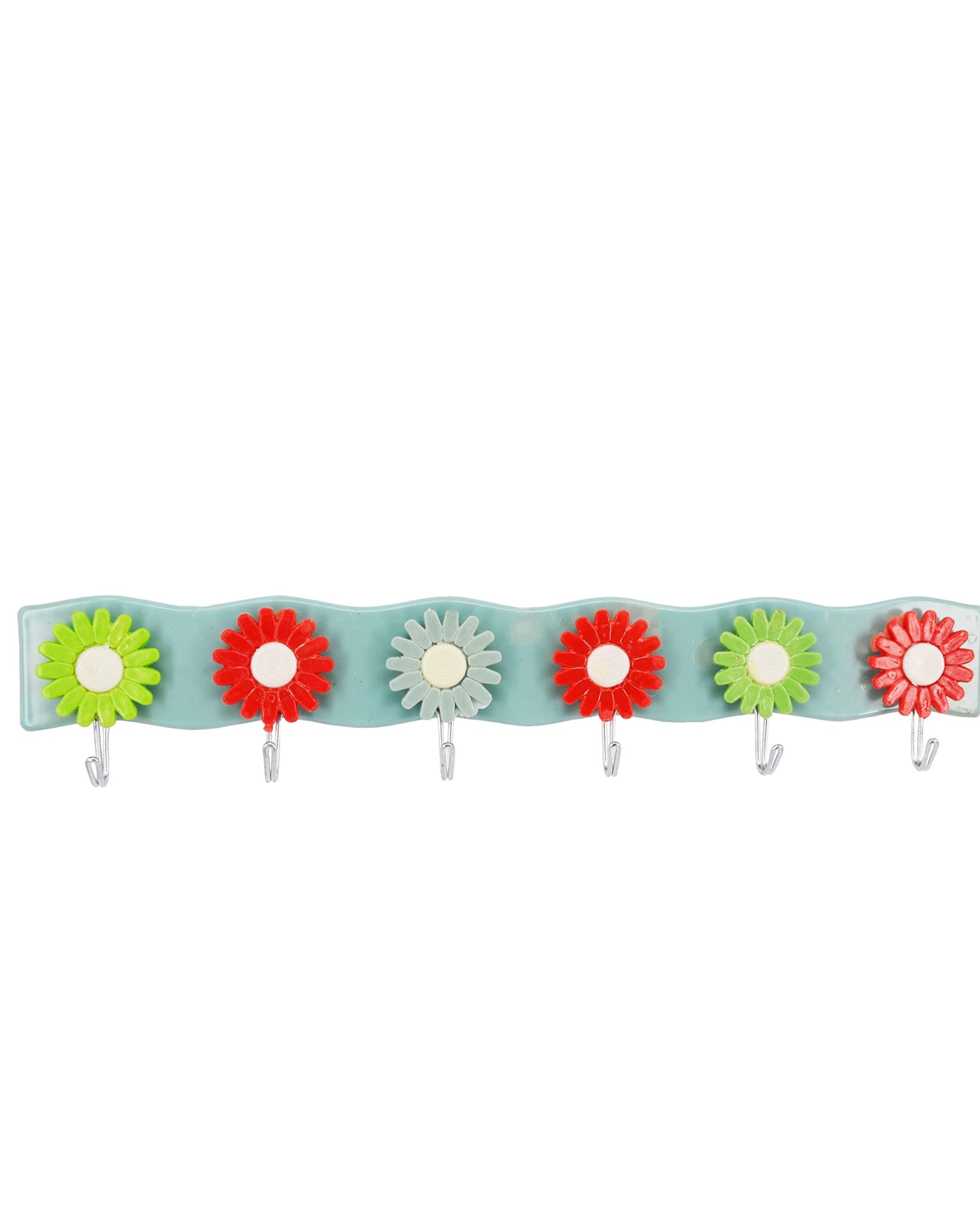 Premsons® Wall-Mounted 6-Hook Floral Rack – Stylish Organizer for Coats, Towels, Hats, Keys & More | Multipurpose Home Storage for Entryway, Bedroom, Kitchen & Bathroom