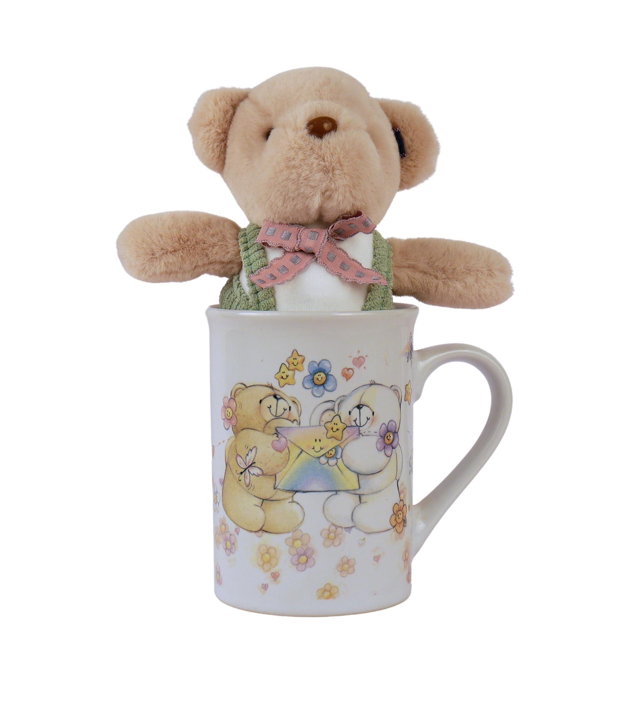 Premsons® Gift Combo – Ceramic Coffee Mug with Teddy Bear Keychain for Siblings | Thoughtful Gift Edition for Brother & Sister – Ideal for Tea, Coffee, Milk & More