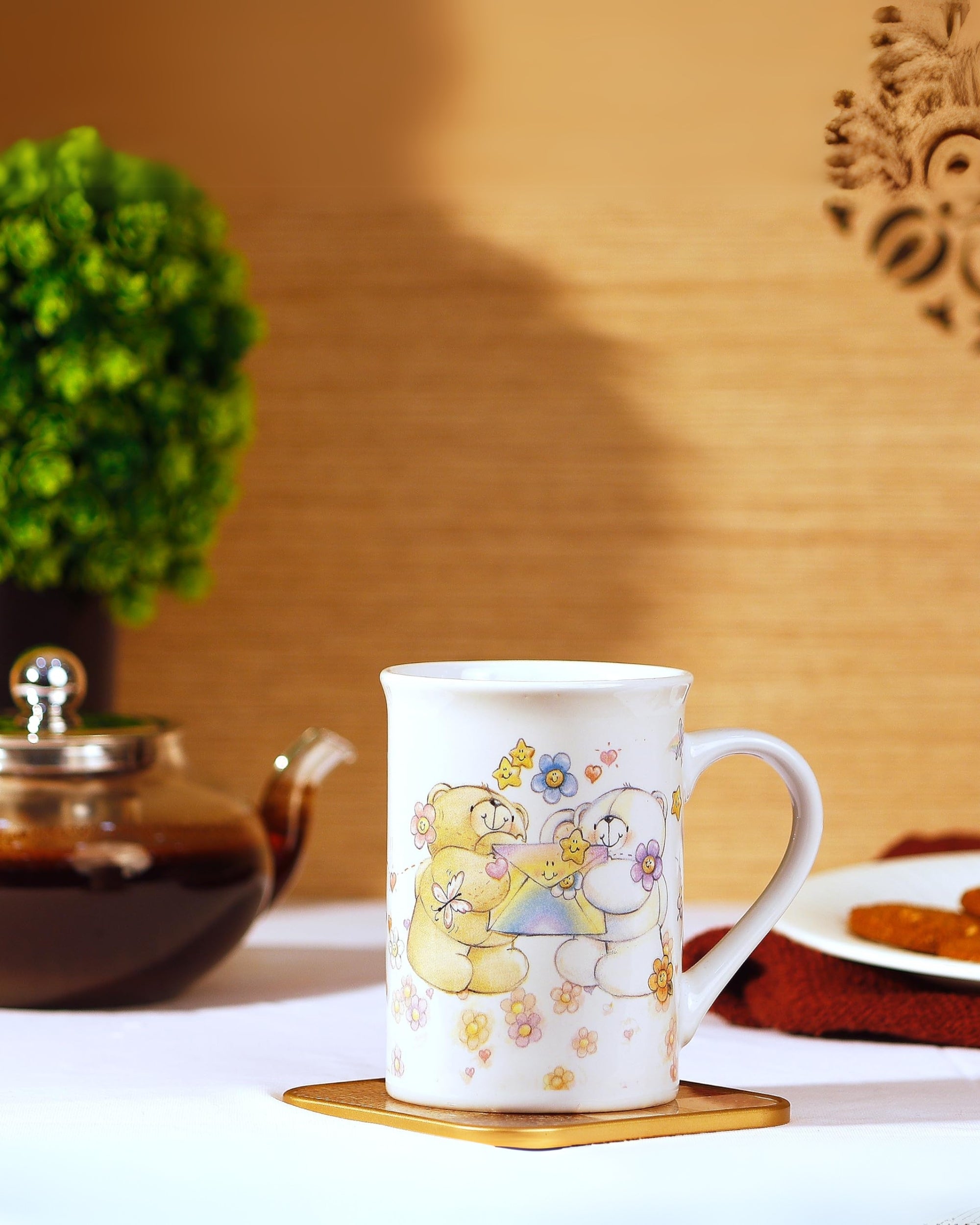 Premsons® Gift Combo – Ceramic Coffee Mug with Teddy Bear Keychain for Siblings | Thoughtful Gift Edition for Brother & Sister – Ideal for Tea, Coffee, Milk & More