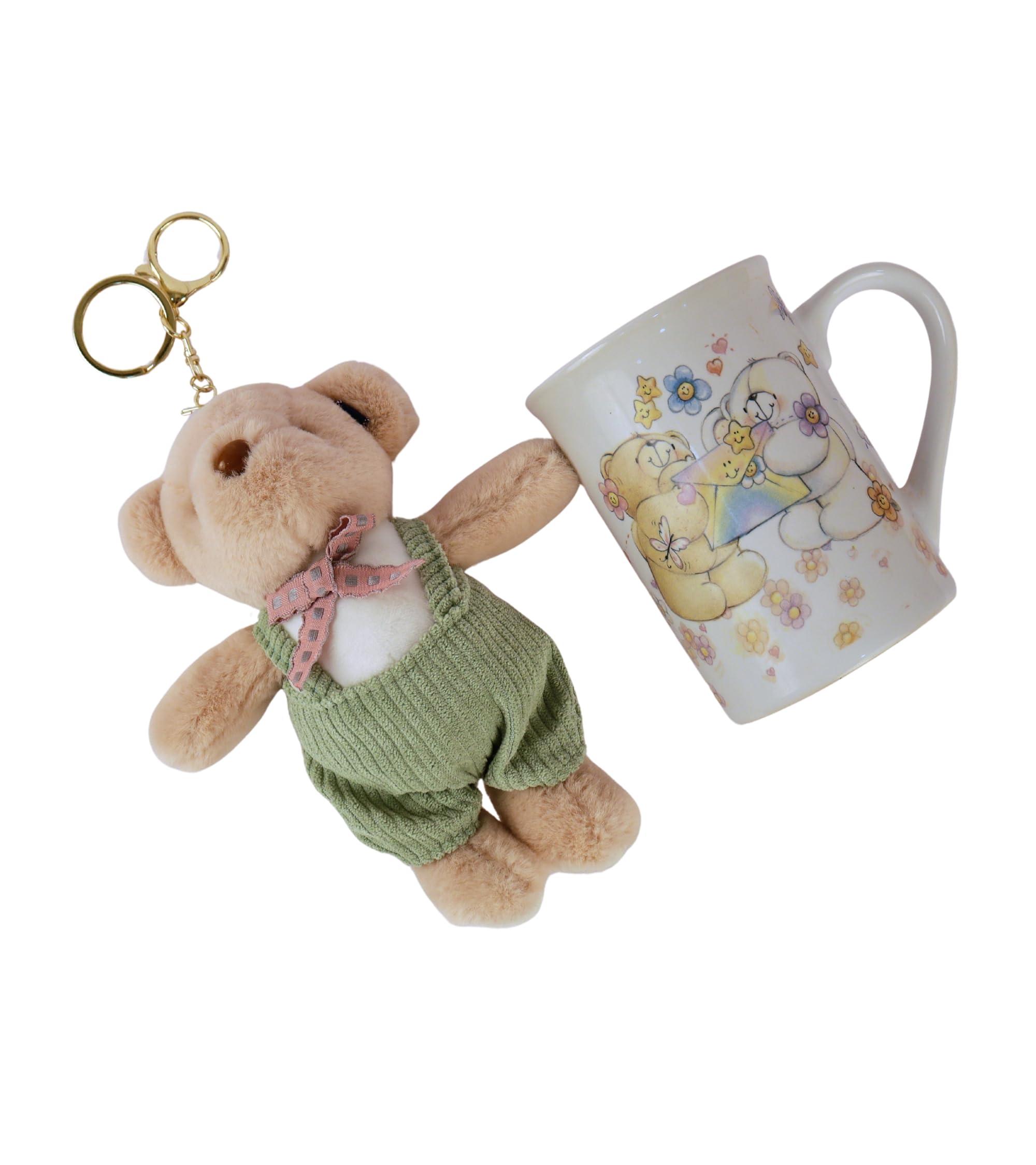 Premsons® Gift Combo – Ceramic Coffee Mug with Teddy Bear Keychain for Siblings | Thoughtful Gift Edition for Brother & Sister – Ideal for Tea, Coffee, Milk & More