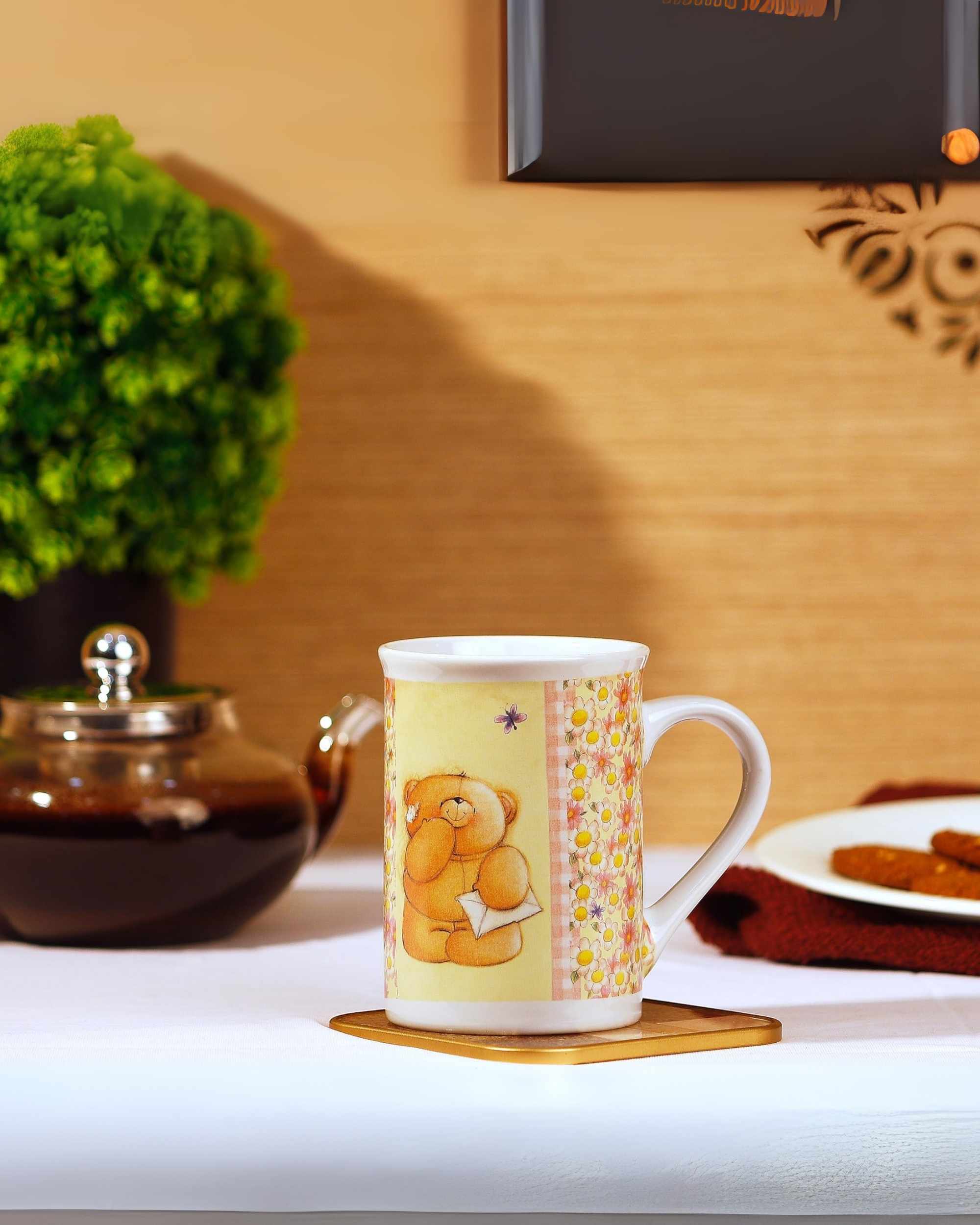 Premsons® Ceramic Tea & Coffee Mug with Cute Rabbit Soft Toy Keychain – Ideal Cup for Milk, Green Tea, Coffee & More | Perfect Gift for Birthday, Anniversary, Christmas – Home, Office, Kitchen Use
