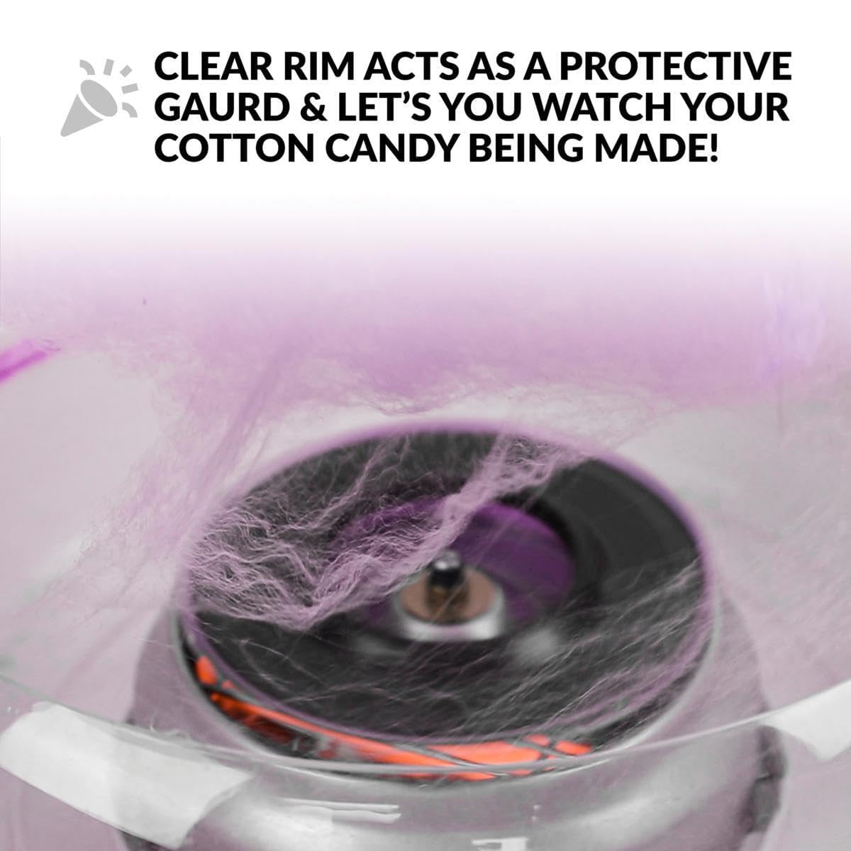 Premsons® Cotton Candy Floss Maker Machine - Nostalgic Household Cotton Candy Appliance for Kids Birthday Carnival Party - Use with Floss Sugar Hard Candy