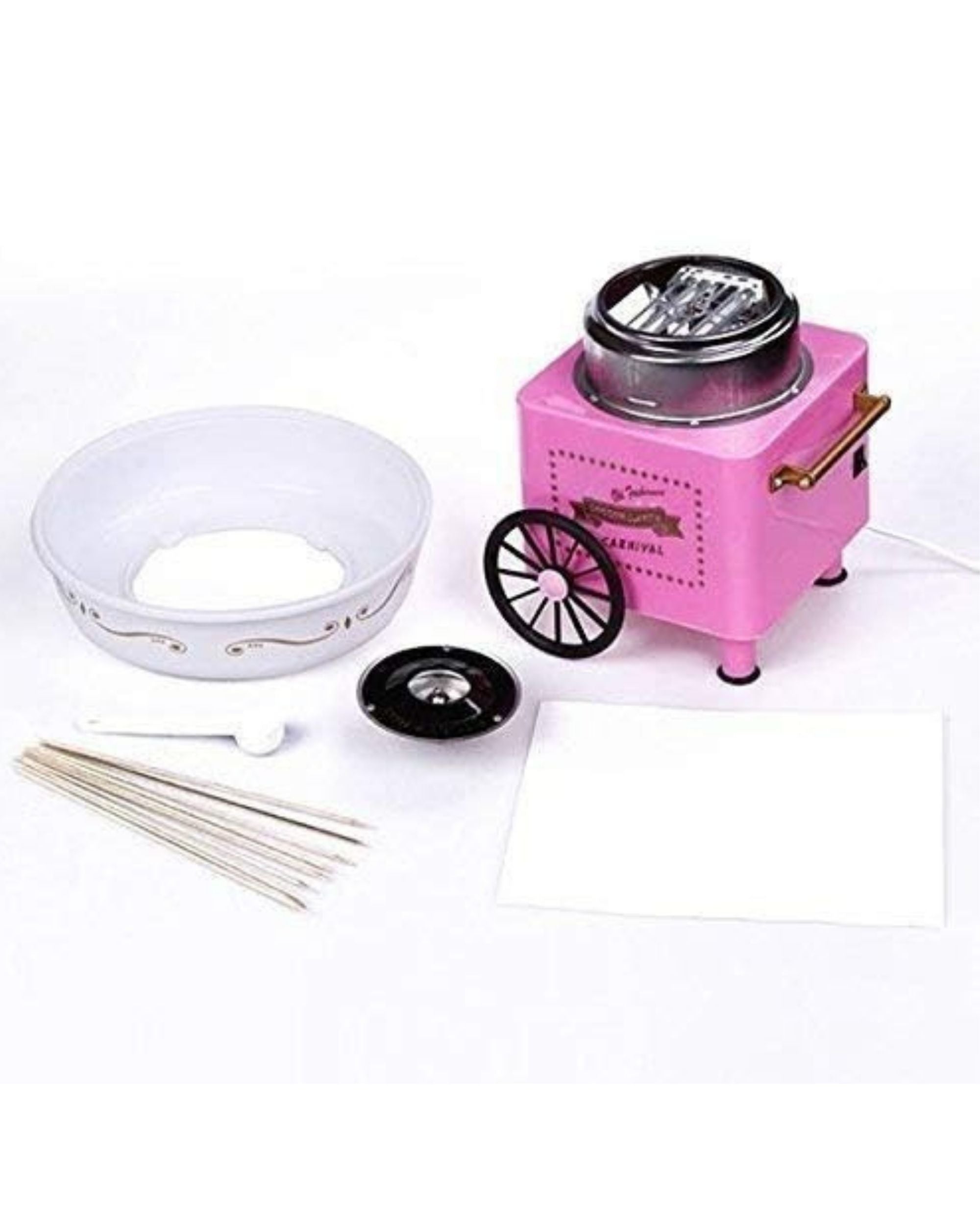 Premsons® Cotton Candy Floss Maker Machine - Nostalgic Household Cotton Candy Appliance for Kids Birthday Carnival Party - Use with Floss Sugar Hard Candy