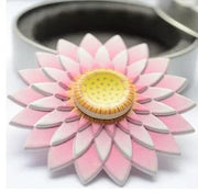 Premsons® Hand Spinner Desk Toy - High Speed Smooth Finger Spin Sensory Fidget Stress Relief Game Play for Kids & Adults - Birthday Party Gift - Metal - Sunflower