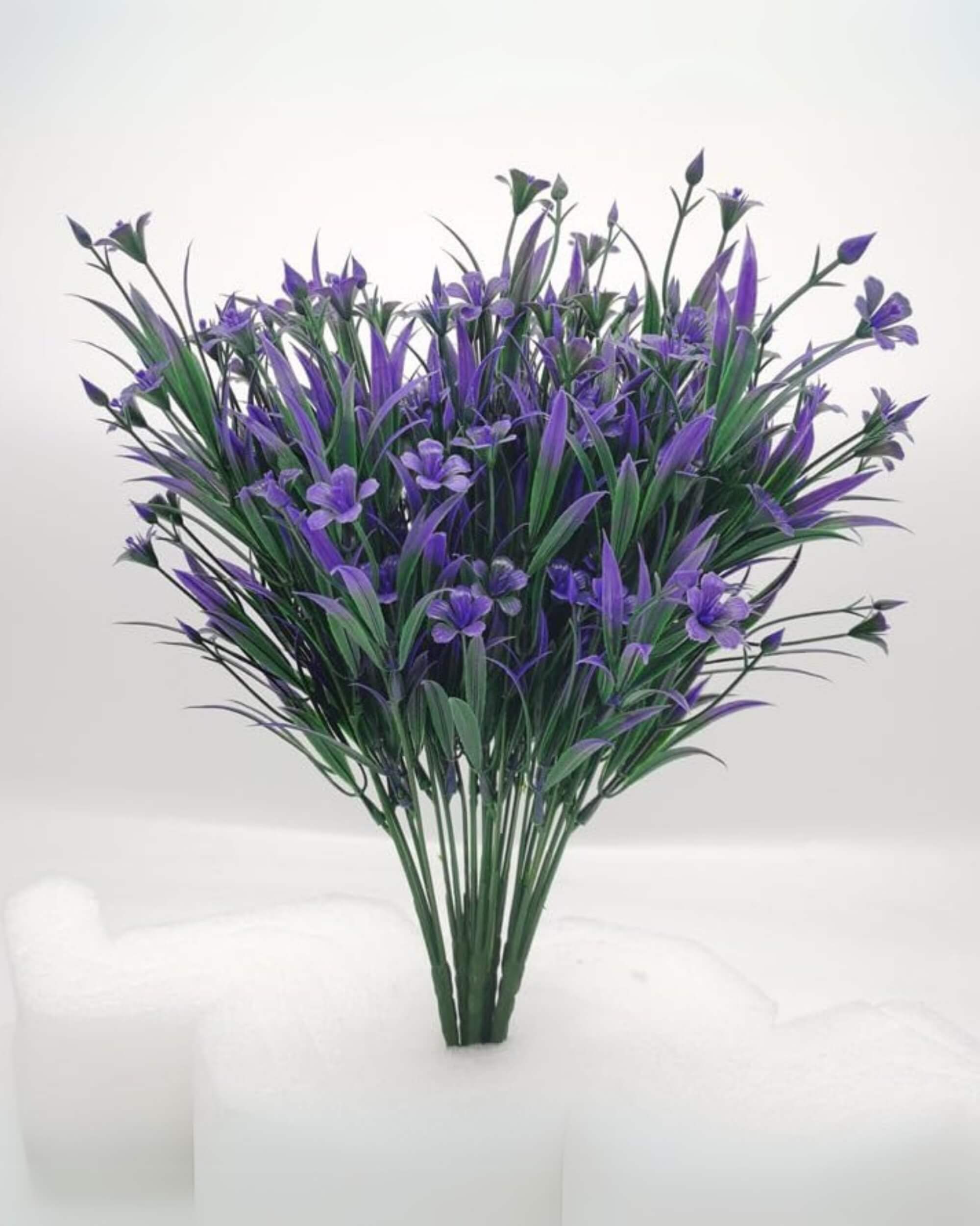 Premsons® Premium Artificial Flower Arrangement – Beautiful, Realistic Purple Flowers for Elegant Indoor & Outdoor Decoration | Perfect for Home, Office, Living Room, Balcony, Events & Parties