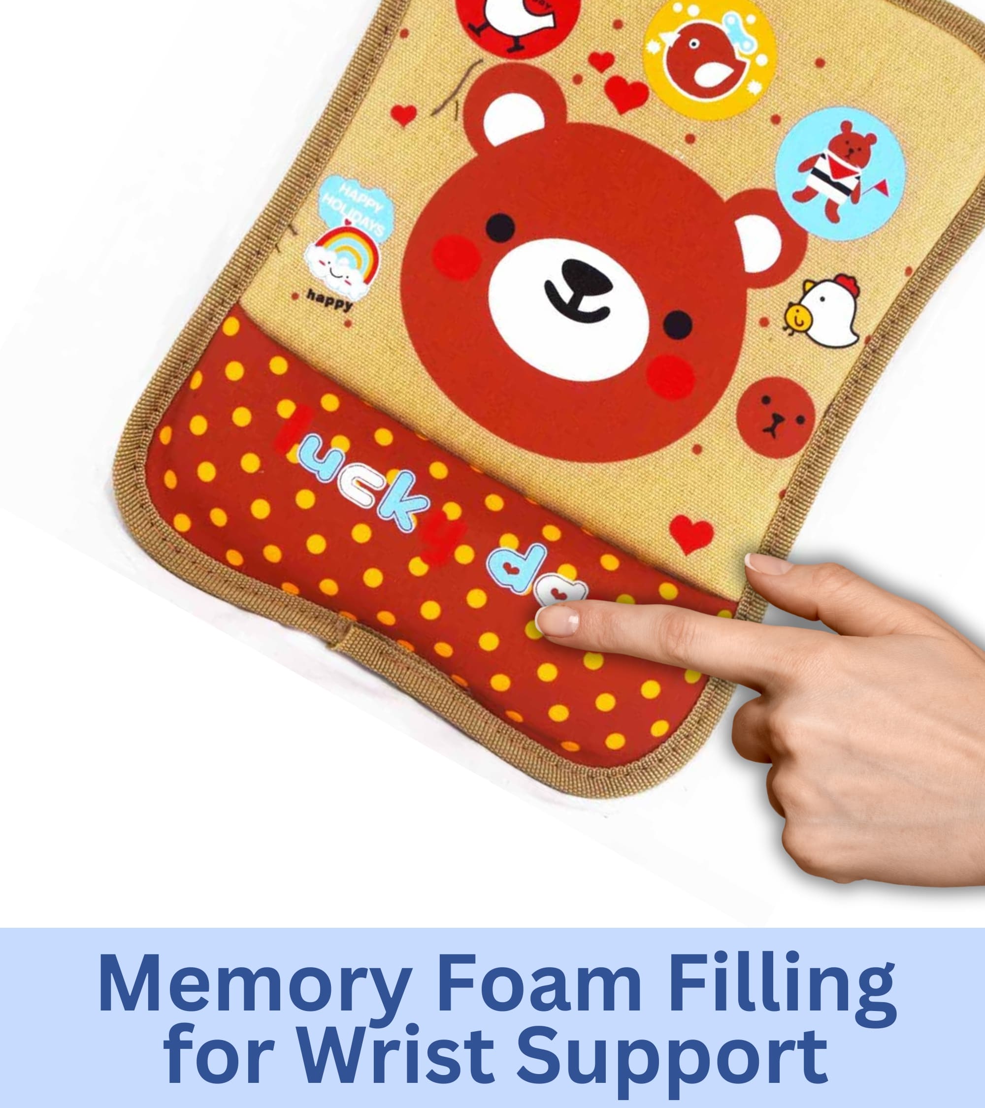 Premsons® Browny Mouse Pad with Wrist Support, Ergonomic Gaming Mouse Pad Pain Relief, Portable Comfortable Mousepad for Computer, Laptop, Office &  Home