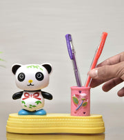 Premsons® Panda Bobblehead with Pen Holder – Cheerful Desk Organizer for Office, Kitchen, School