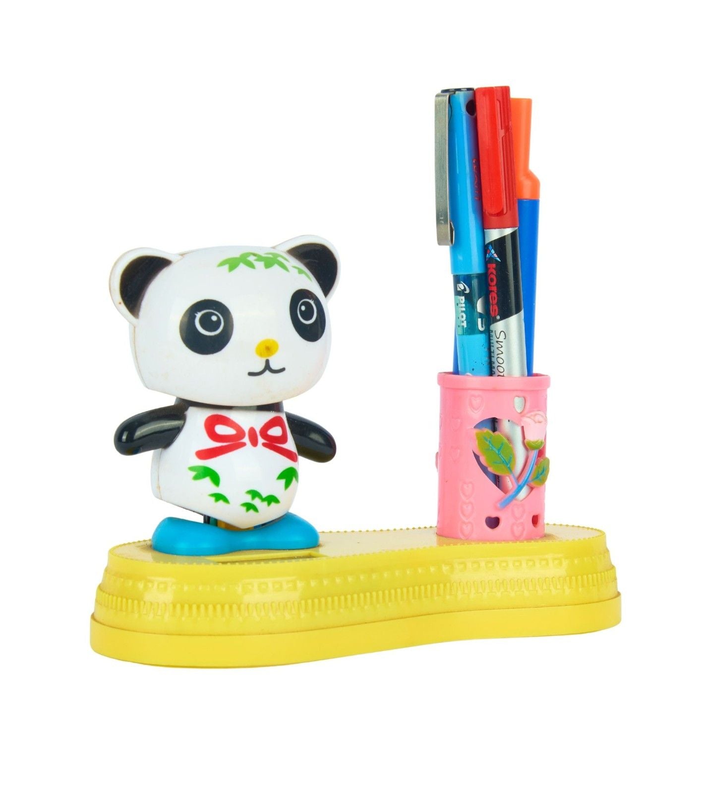 Premsons® Panda Bobblehead with Pen Holder – Cheerful Desk Organizer for Office, Kitchen, School