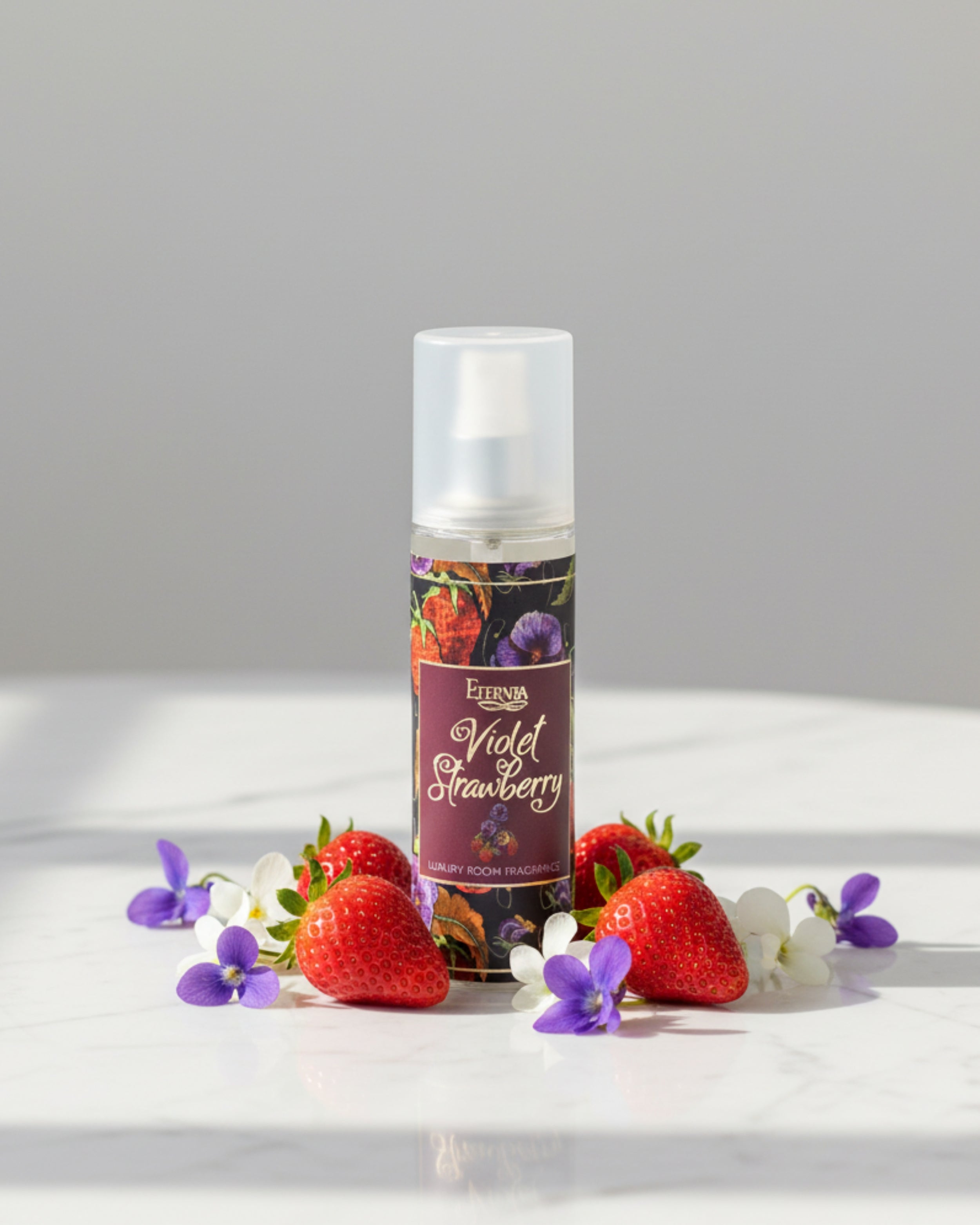 Eternia® Violet Strawberry Luxury Room Spray – Delightful Floral Fruity Fragrance Mist | Refreshing & Long-Lasting Scent for Elegant Spaces – 200ml