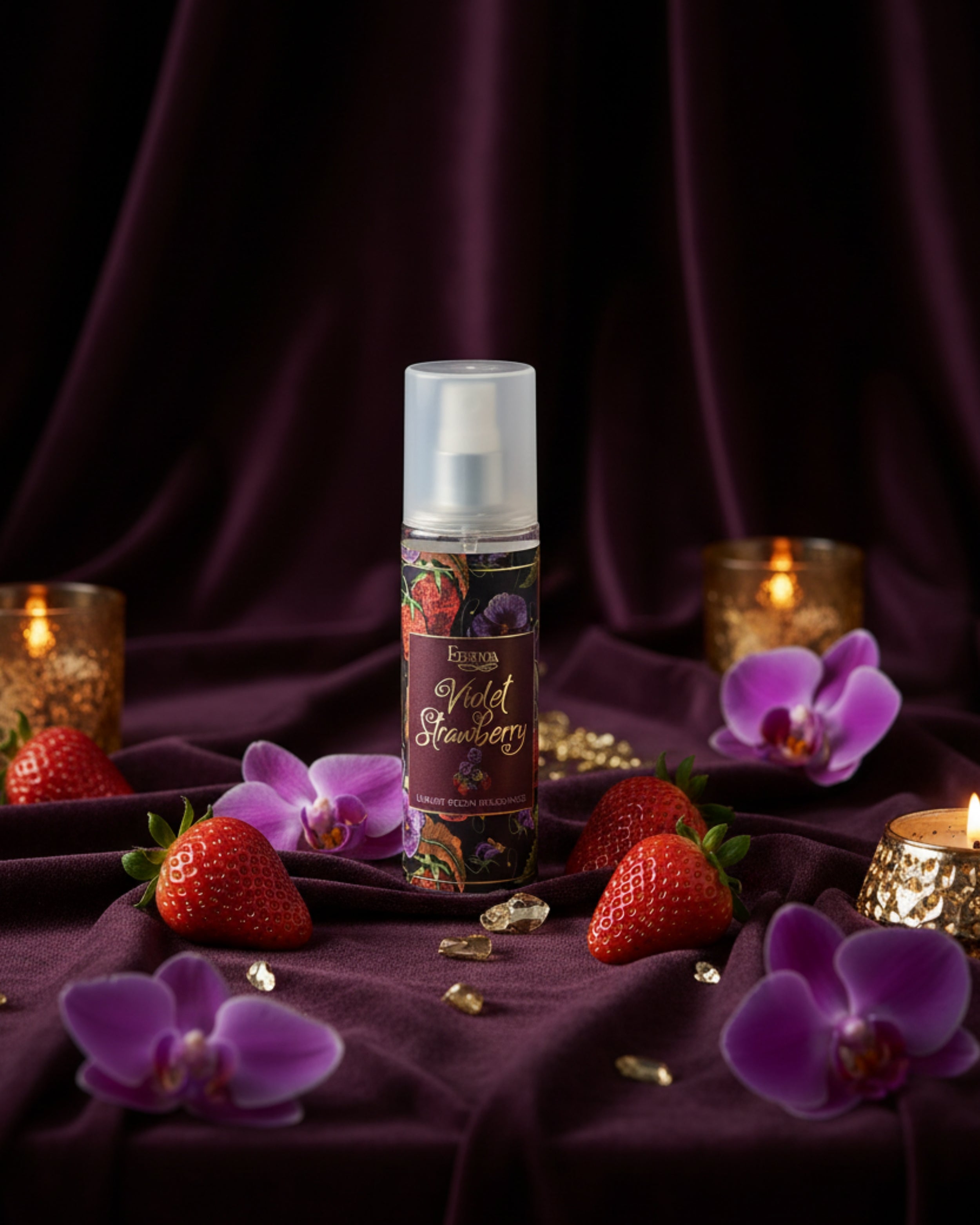 Eternia® Violet Strawberry Luxury Room Spray – Delightful Floral Fruity Fragrance Mist | Refreshing & Long-Lasting Scent for Elegant Spaces – 200ml