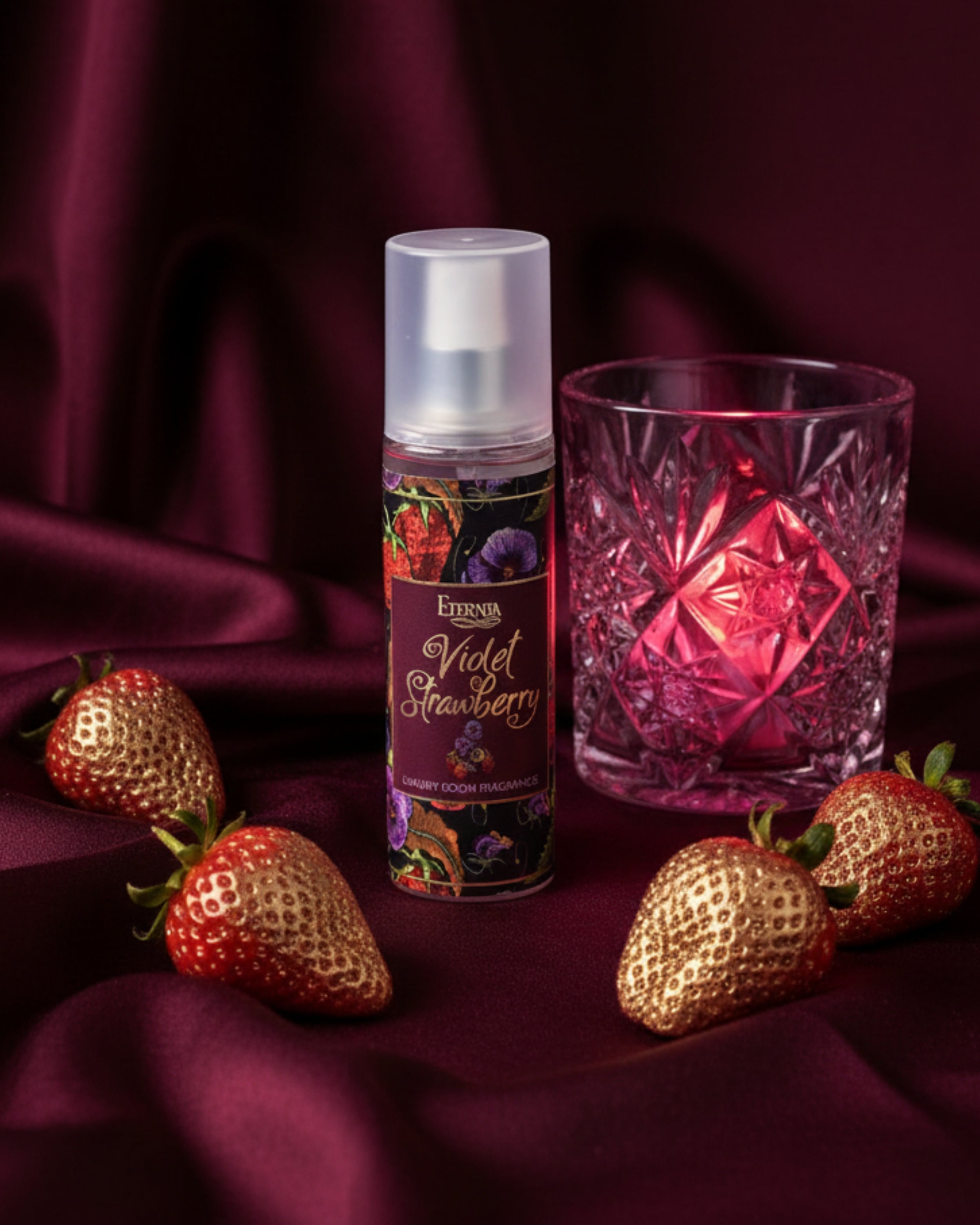 Eternia® Violet Strawberry Luxury Room Spray – Delightful Floral Fruity Fragrance Mist | Refreshing & Long-Lasting Scent for Elegant Spaces – 200ml