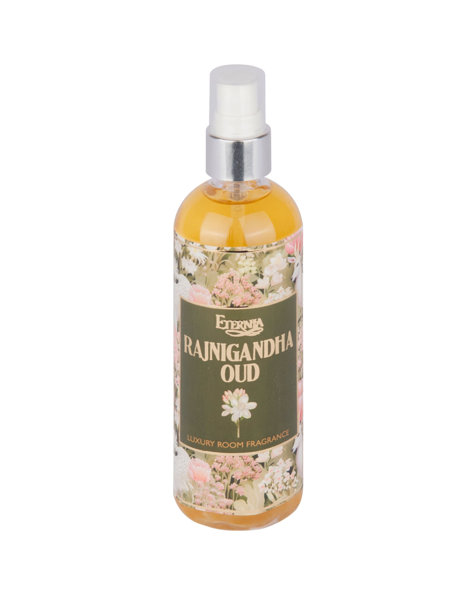 Eternia® Rajnigandha Oud Room Spray – Exotic Floral & Woody Aroma | Long-Lasting Premium Air Freshener for Home & Office – 200ml