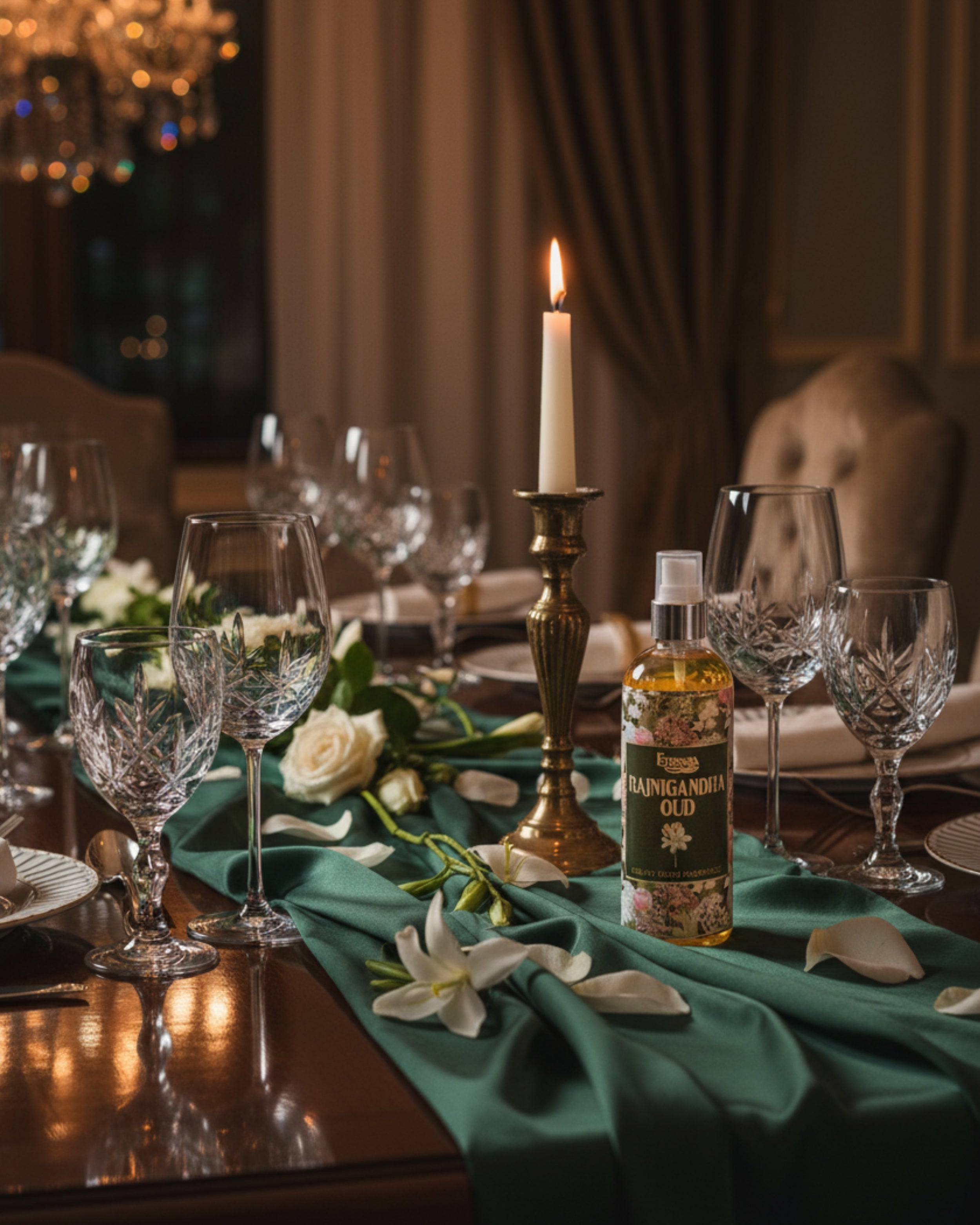 Eternia® Rajnigandha Oud Room Spray – Exotic Floral & Woody Aroma | Long-Lasting Premium Air Freshener for Home & Office – 200ml