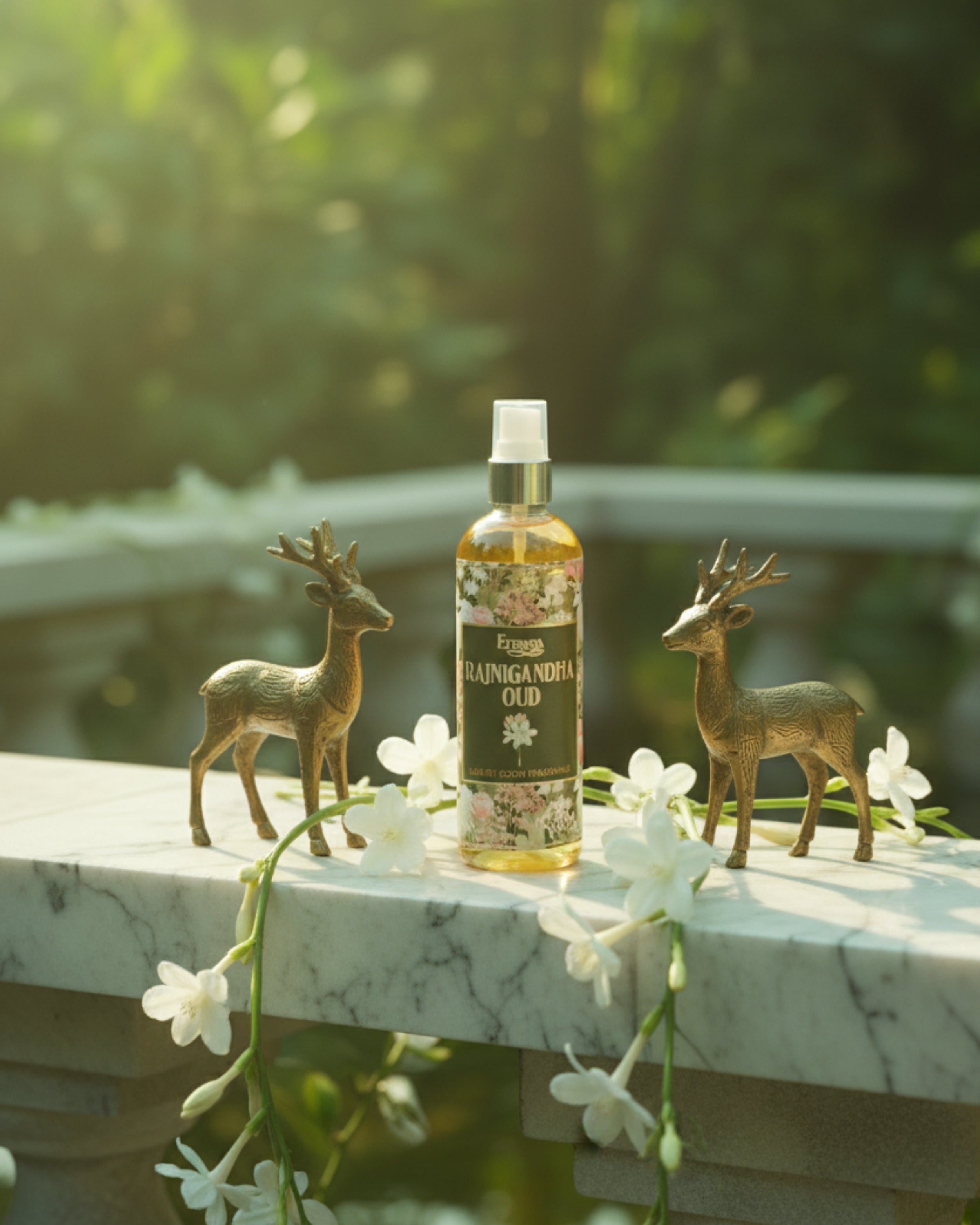 Eternia® Rajnigandha Oud Room Spray – Exotic Floral & Woody Aroma | Long-Lasting Premium Air Freshener for Home & Office – 200ml