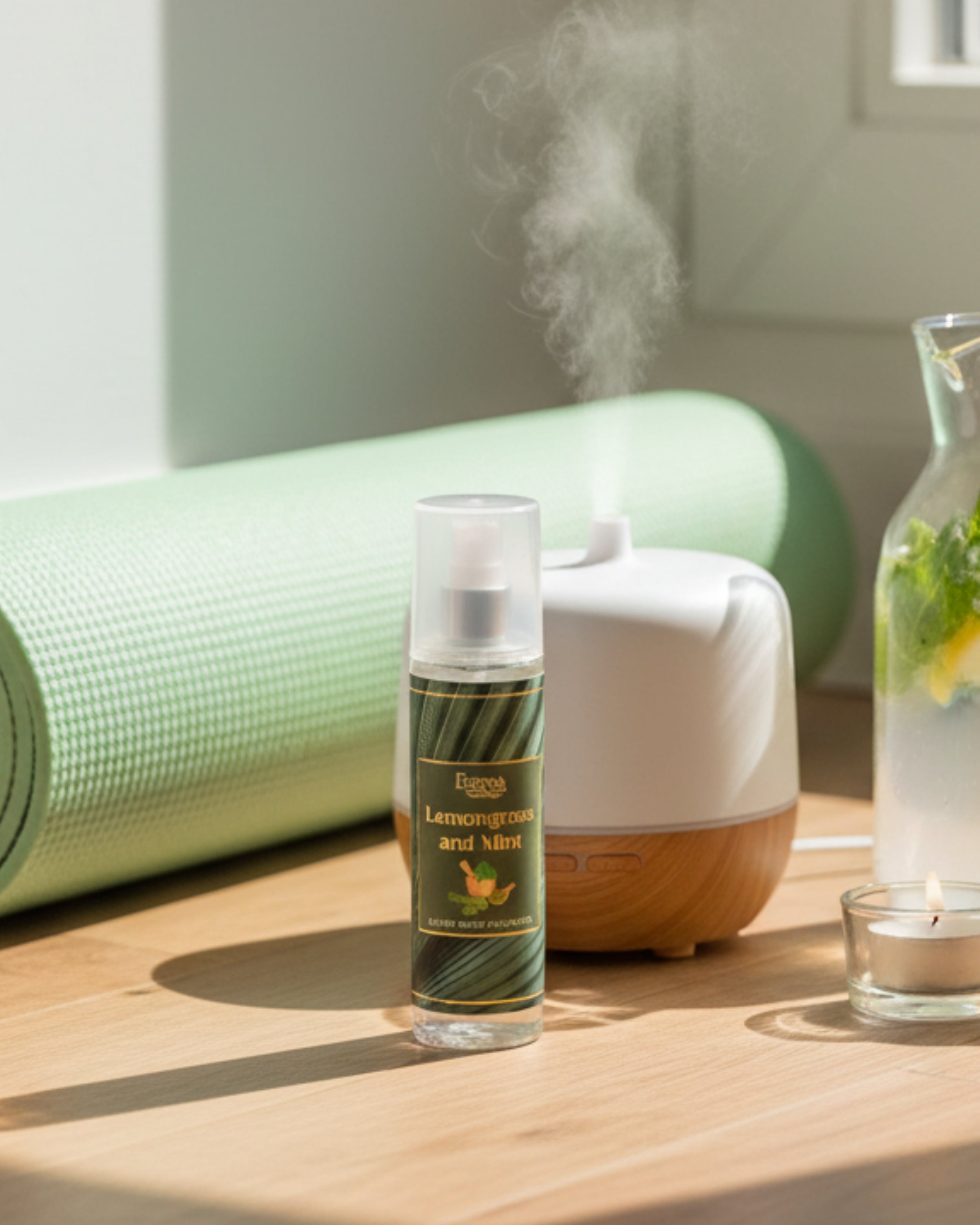 Eternia® Lemongrass & Mint Luxury Room Spray – Refreshing Herbal Citrus Fragrance Mist | Energizing & Long-Lasting Natural Freshness – 200ml