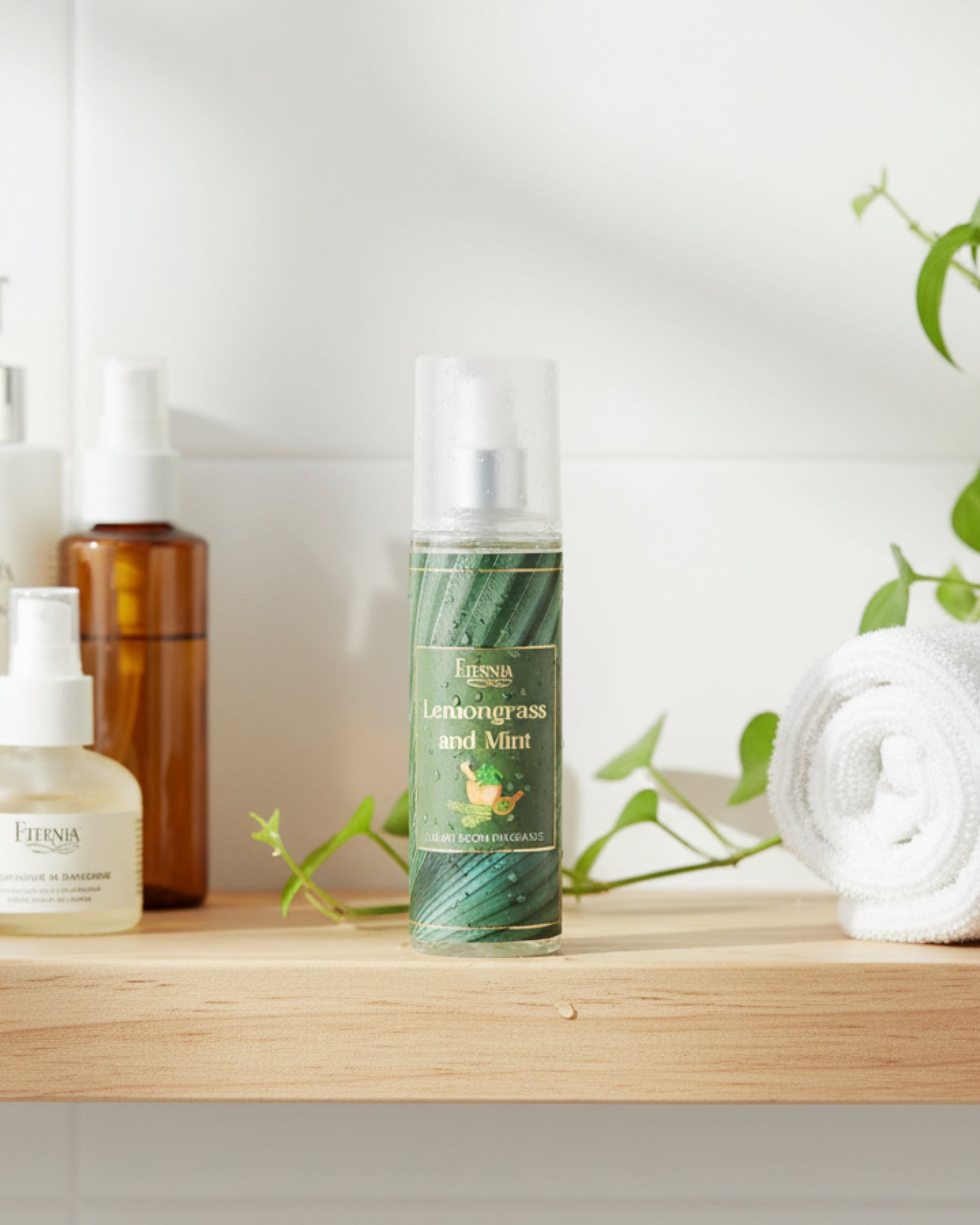 Eternia® Lemongrass & Mint Luxury Room Spray – Refreshing Herbal Citrus Fragrance Mist | Energizing & Long-Lasting Natural Freshness – 200ml