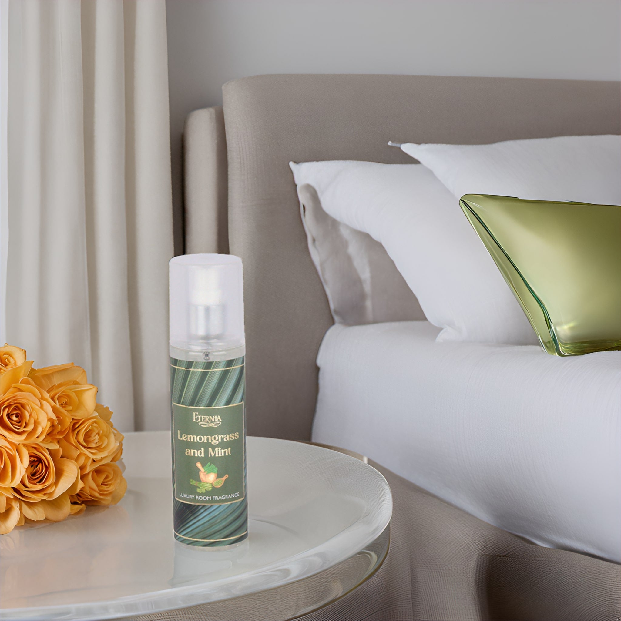 Eternia® Lemongrass & Mint Luxury Room Spray – Refreshing Herbal Citrus Fragrance Mist | Energizing & Long-Lasting Natural Freshness – 200ml