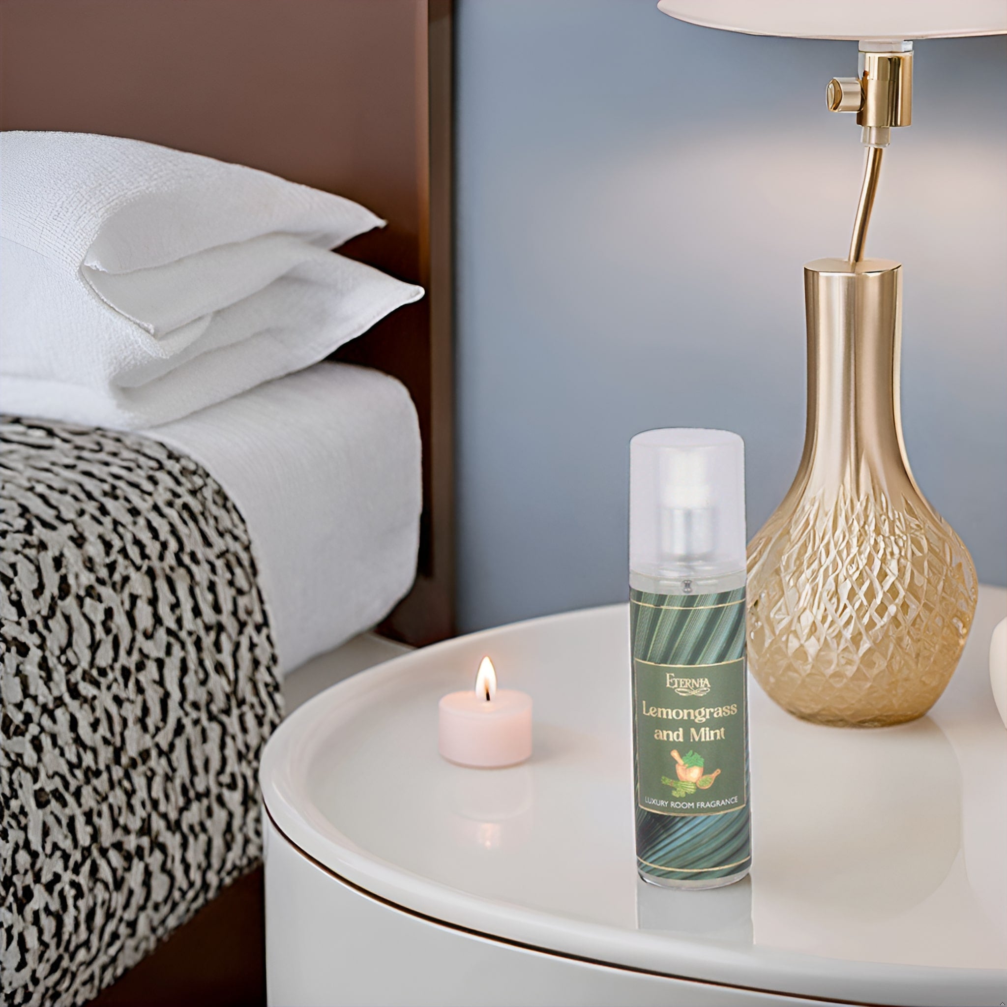 Eternia® Lemongrass & Mint Luxury Room Spray – Refreshing Herbal Citrus Fragrance Mist | Energizing & Long-Lasting Natural Freshness – 200ml