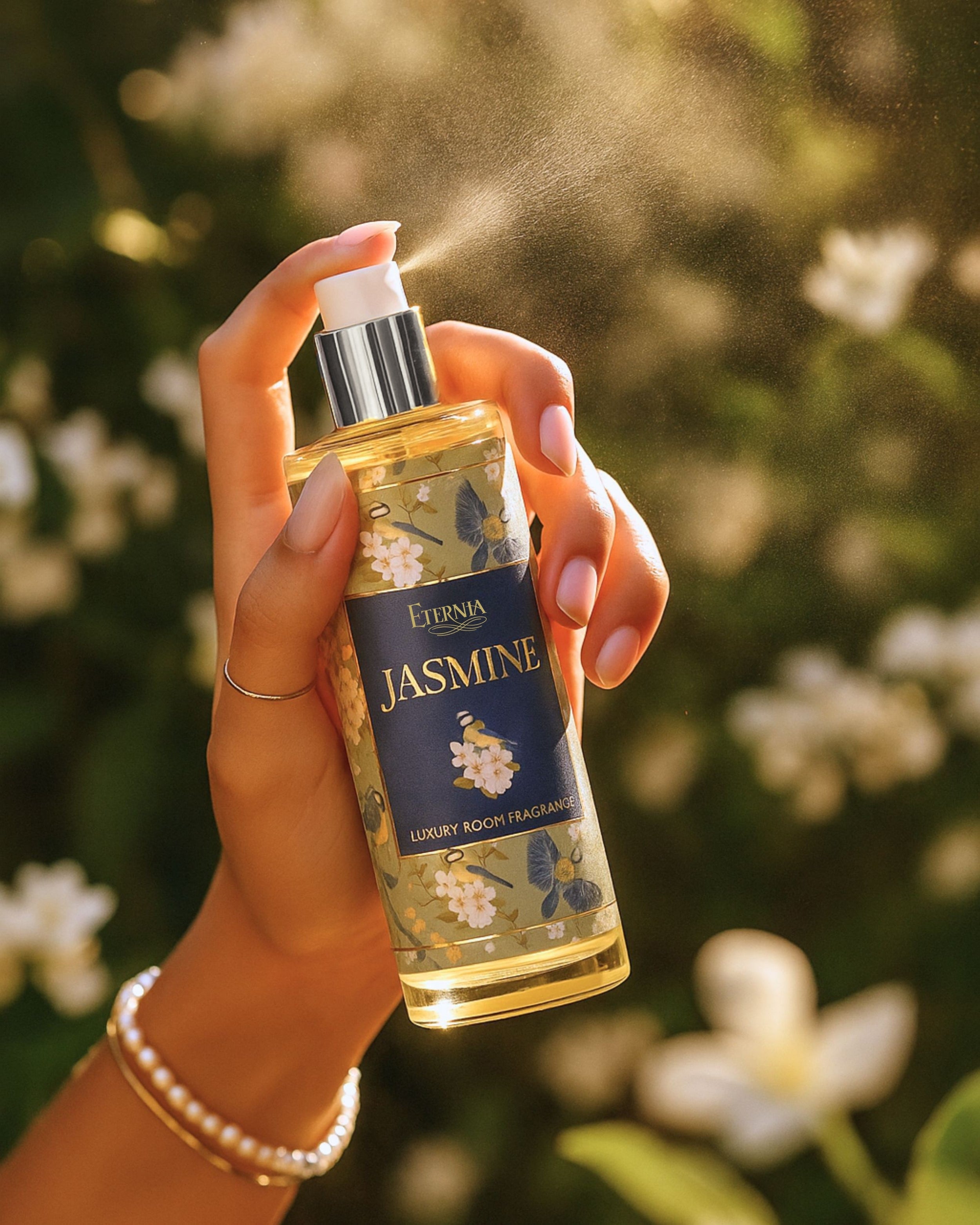 Eternia® Jasmine Room Spray – Refreshing Floral Aroma | Long-Lasting Air Freshener for Home, Bedroom & Office – 200ml