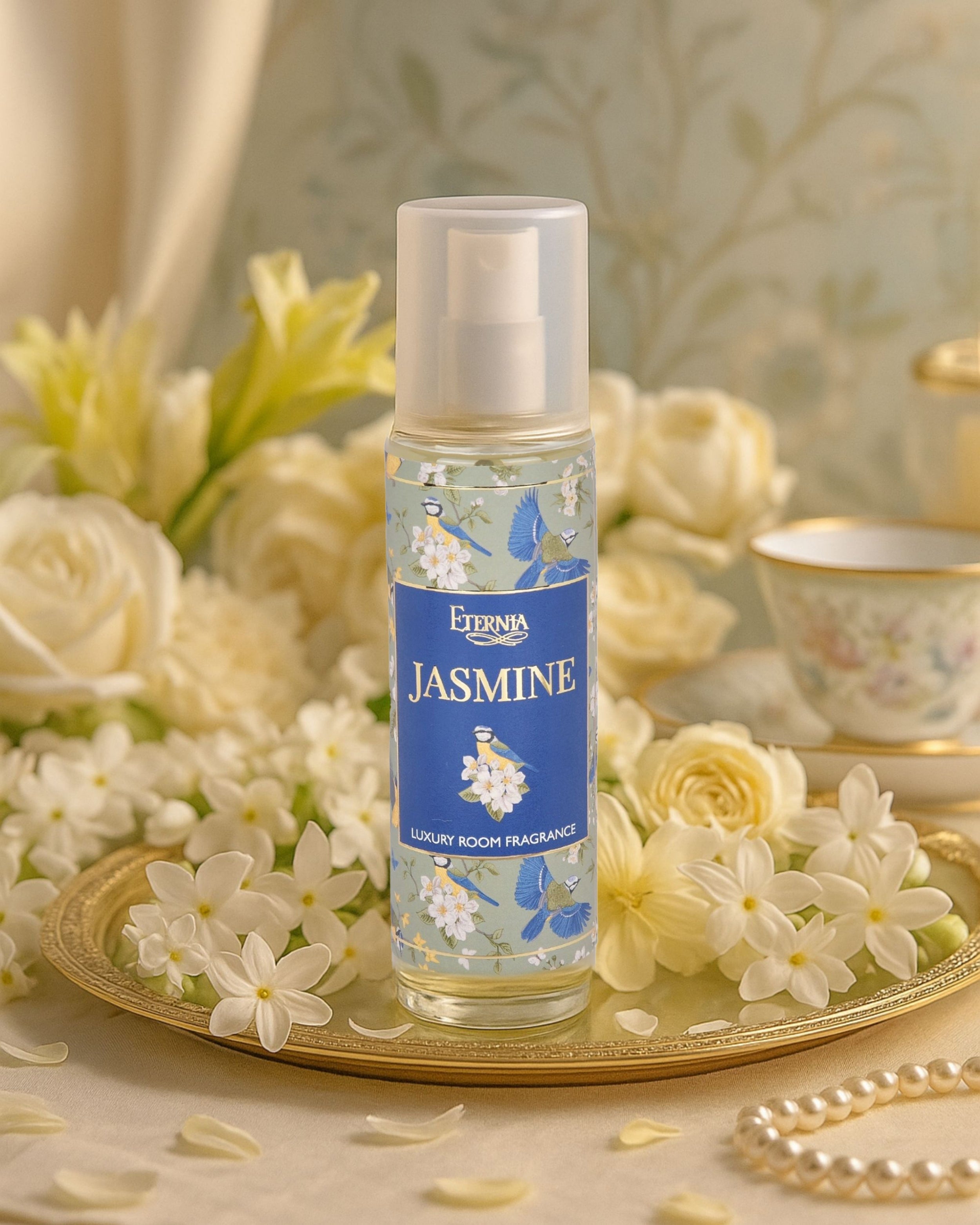 Eternia® Jasmine Room Spray – Refreshing Floral Aroma | Long-Lasting Air Freshener for Home, Bedroom & Office – 200ml