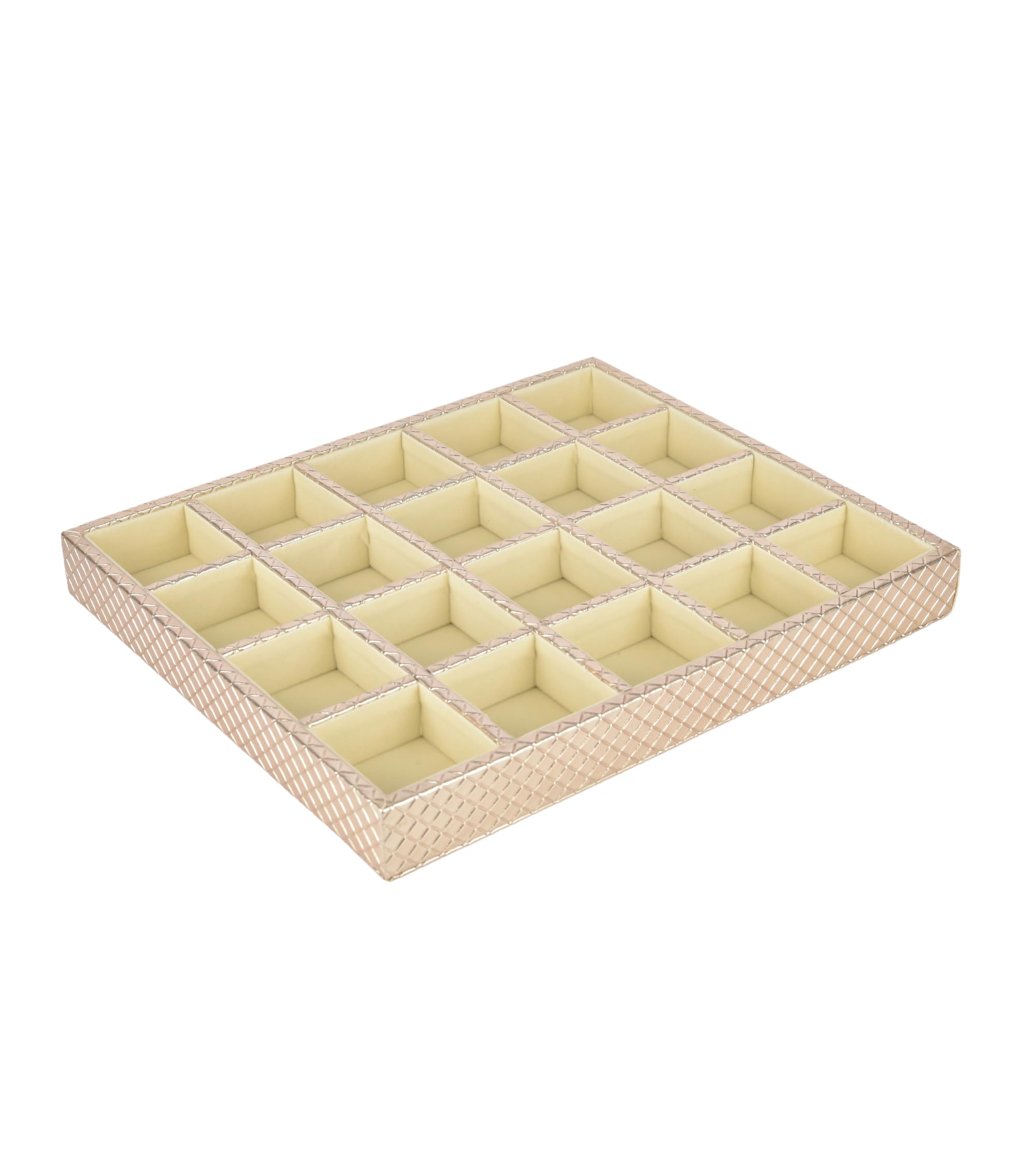 Premsons® Jewellery Tray - PU Leather Ring Tray Organizer - Multipurpose Stackable Jewelry Display Tray for Ring, Earring, Necklace Pendant - 20 Sections Vegan leather tray