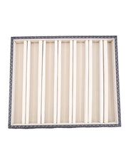 Premsons® Jewellery Tray - PU Leather Watch Tray Organizer - Multipurpose Drawer Insert - Stackable Jewellery Display Tray for Earring ,Bracelet ,Necklace Pendant - 7 Sections