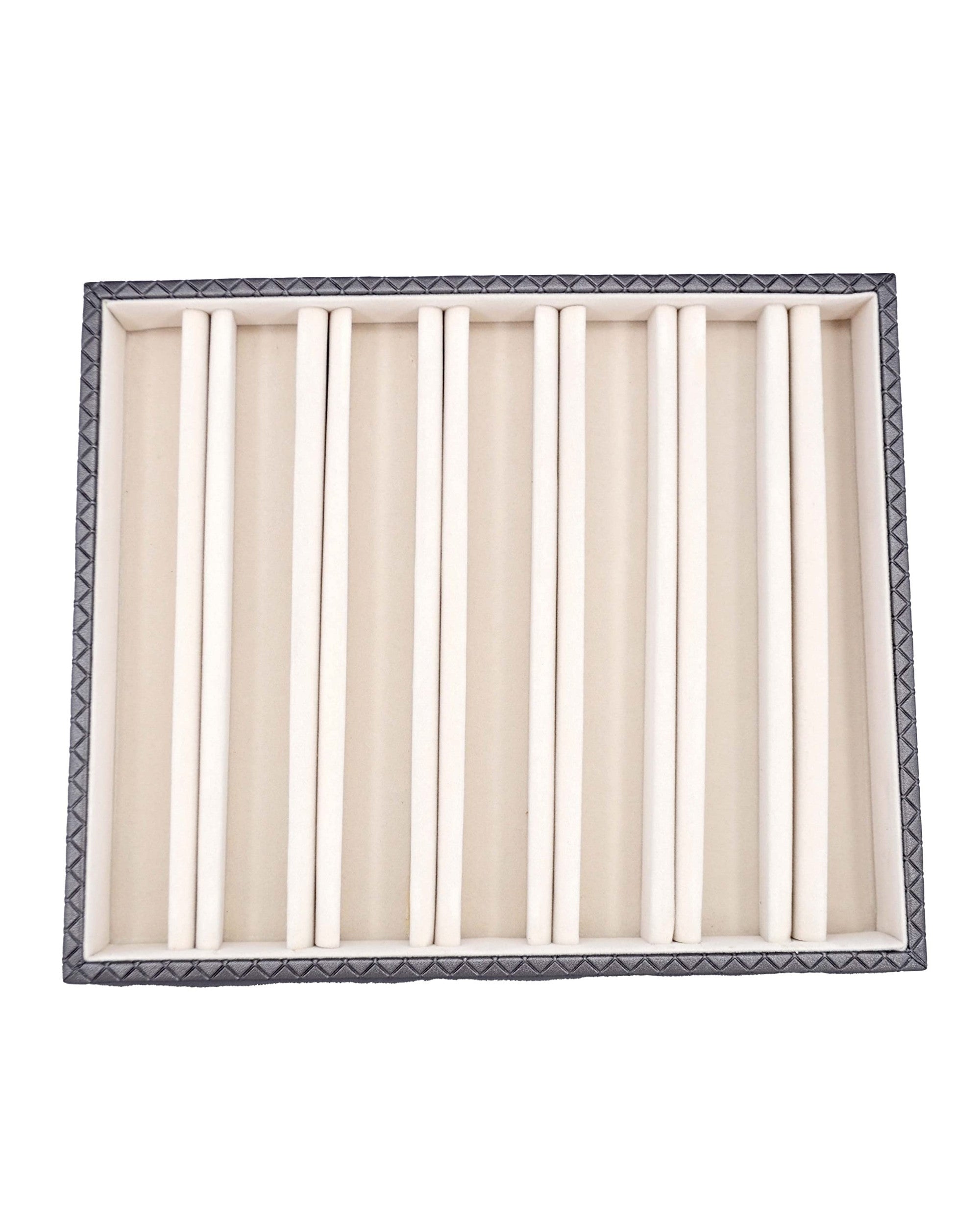 Premsons® Jewellery Tray - PU Leather Watch Tray Organizer - Multipurpose Drawer Insert - Stackable Jewellery Display Tray for Earring ,Bracelet ,Necklace Pendant - 7 Sections