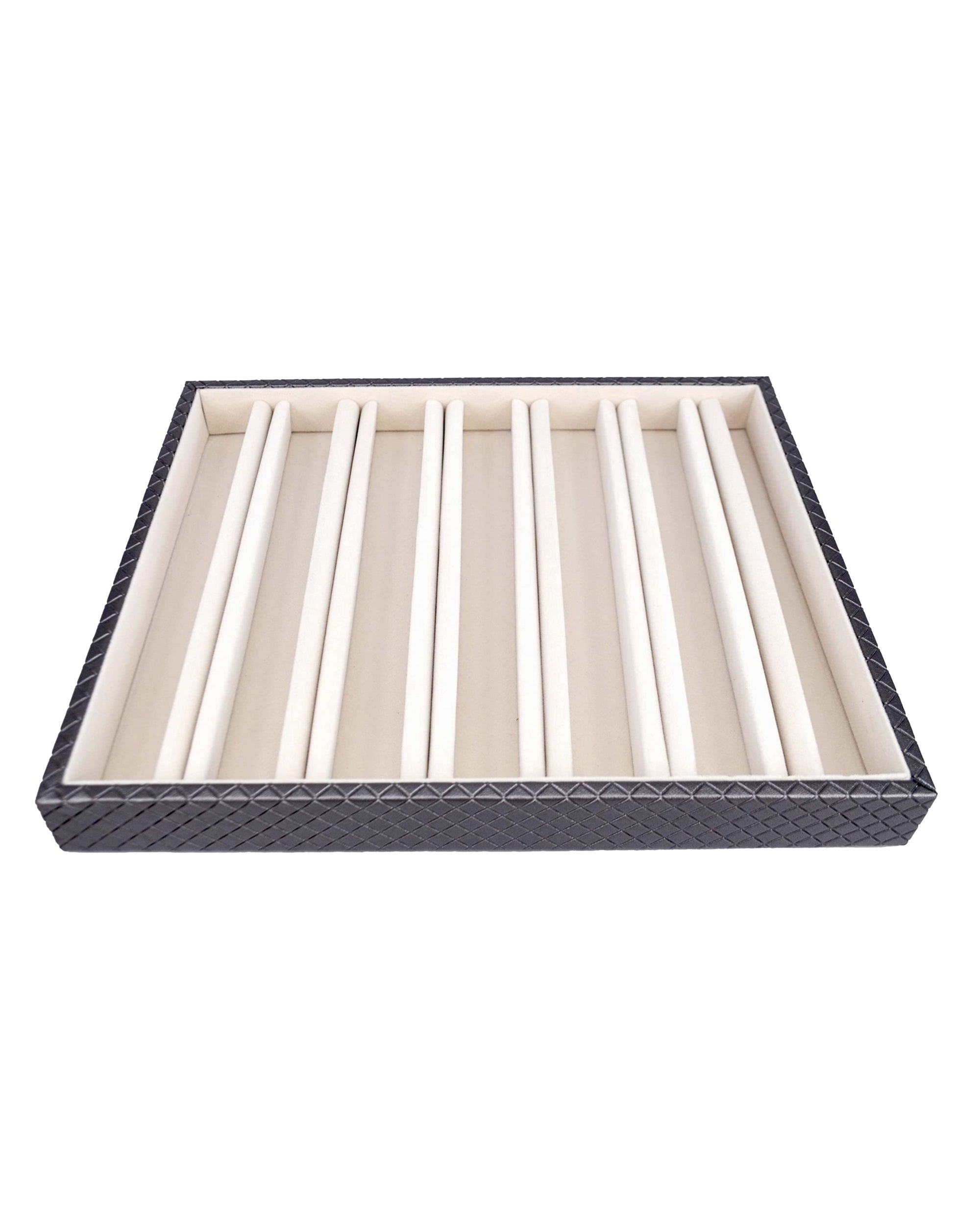 Premsons® Jewellery Tray - PU Leather Watch Tray Organizer - Multipurpose Drawer Insert - Stackable Jewellery Display Tray for Earring ,Bracelet ,Necklace Pendant - 7 Sections