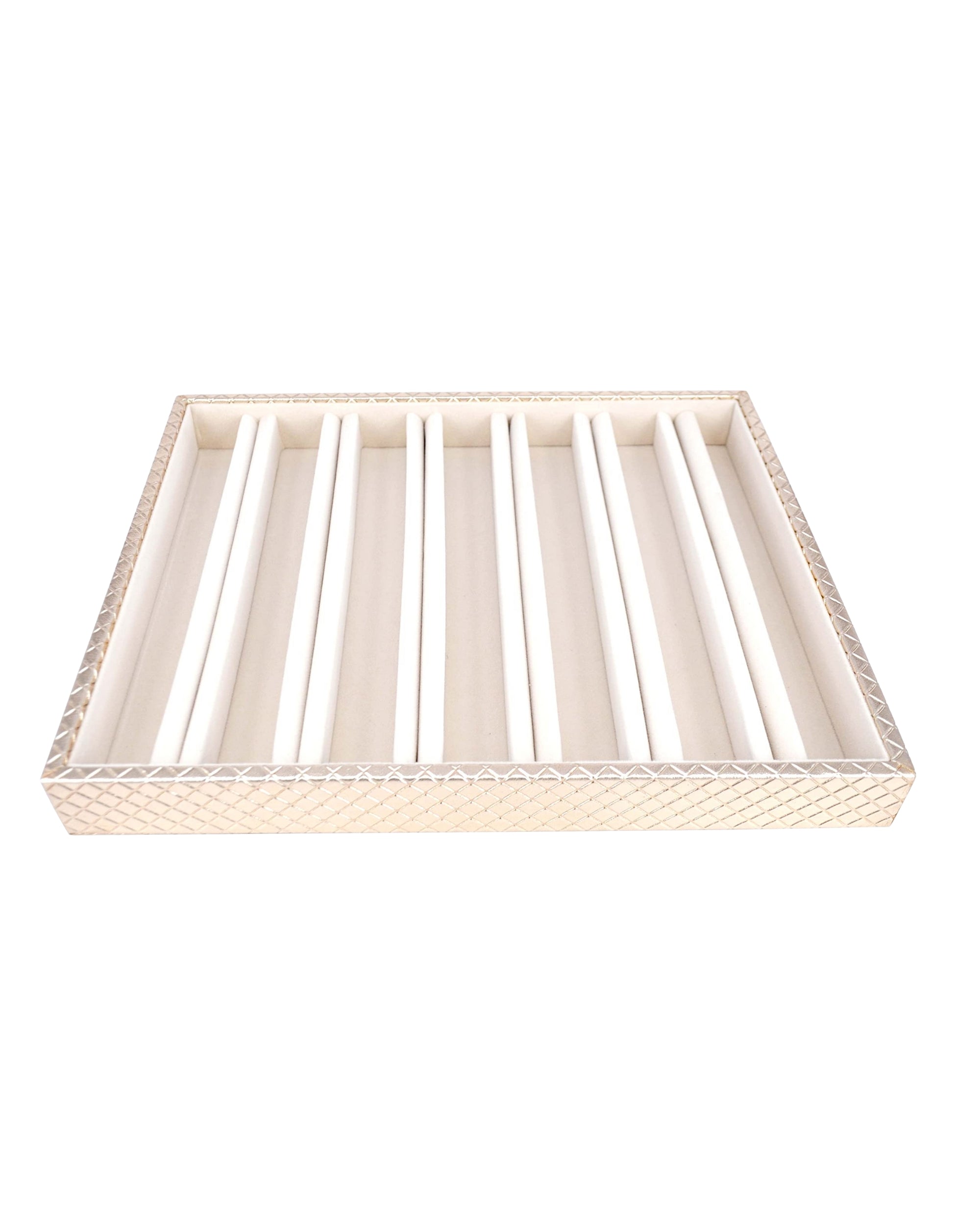 Premsons® Jewellery Tray - PU Leather Watch Tray Organizer - Multipurpose Drawer Insert - Stackable Jewellery Display Tray for Earring ,Bracelet ,Necklace Pendant - 7 Sections