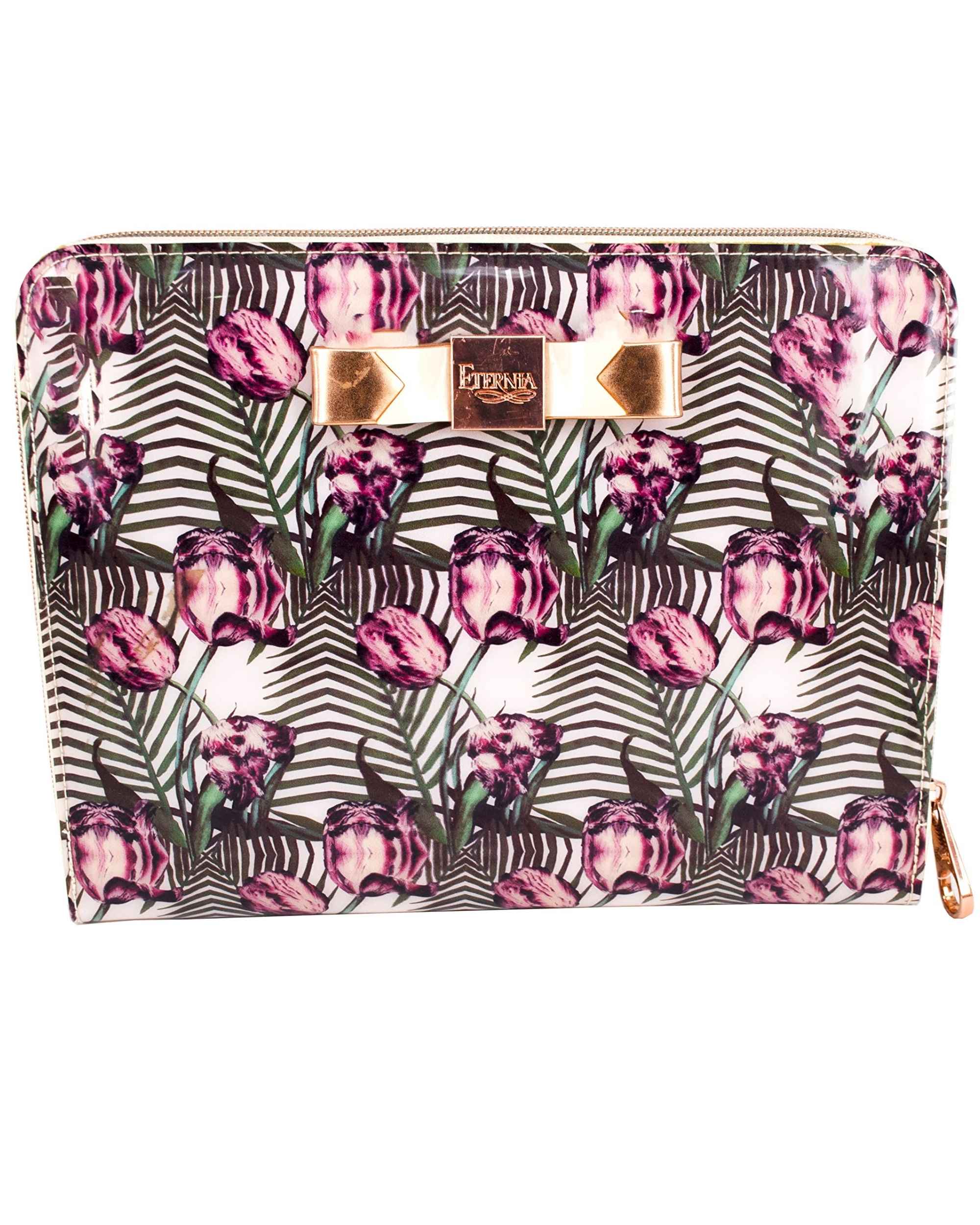 Eternia® Floral iPad & Tablet Carry Bag – Tropical Floral Print | Stylish, Protective, and Water-Resistant Sleeve