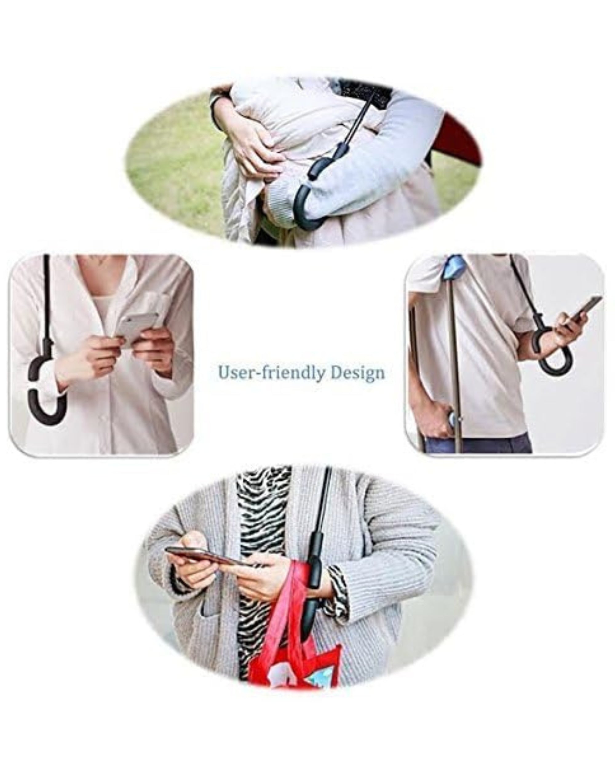 Upside Down® Windproof Inverted Umbrella – Double Layer Rain Umbrella with Floral Print | C-Shaped Handle for Hands-Free Use – Reverse Folding for Car & Travel