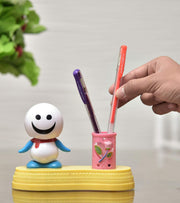 Premsons® Happy Face Bobblehead with Pen Holder – Cheerful Desk Organizer for Office, Kitchen, School