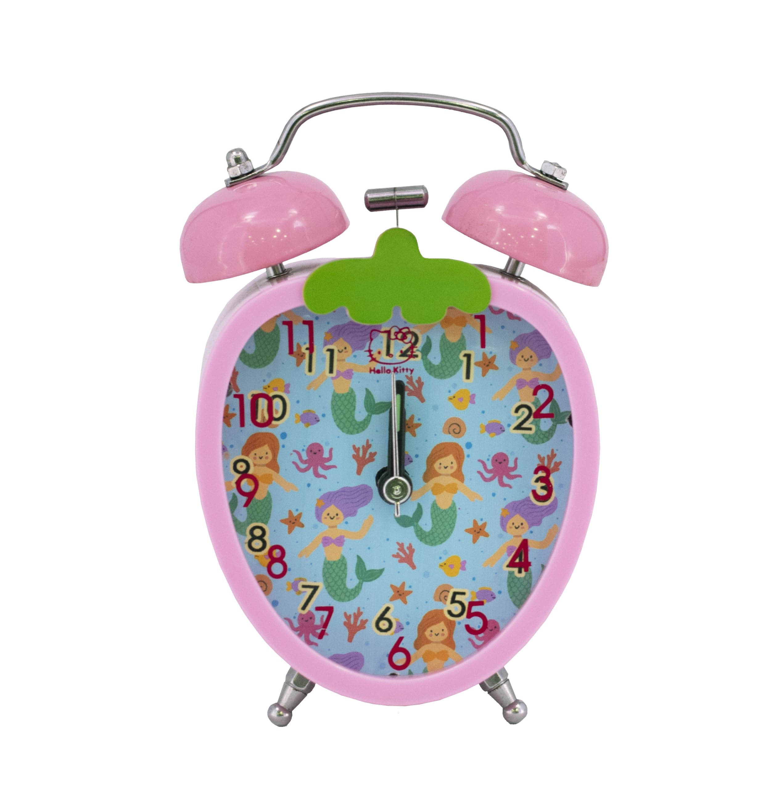 Premsons® Kids’ Table Clock – Strawberry-Shaped Mermaid Alarm Clock for Girls’ Bedroom & Study Table – Loud Bell Beep Alarm for Heavy Sleepers – Assorted Colours