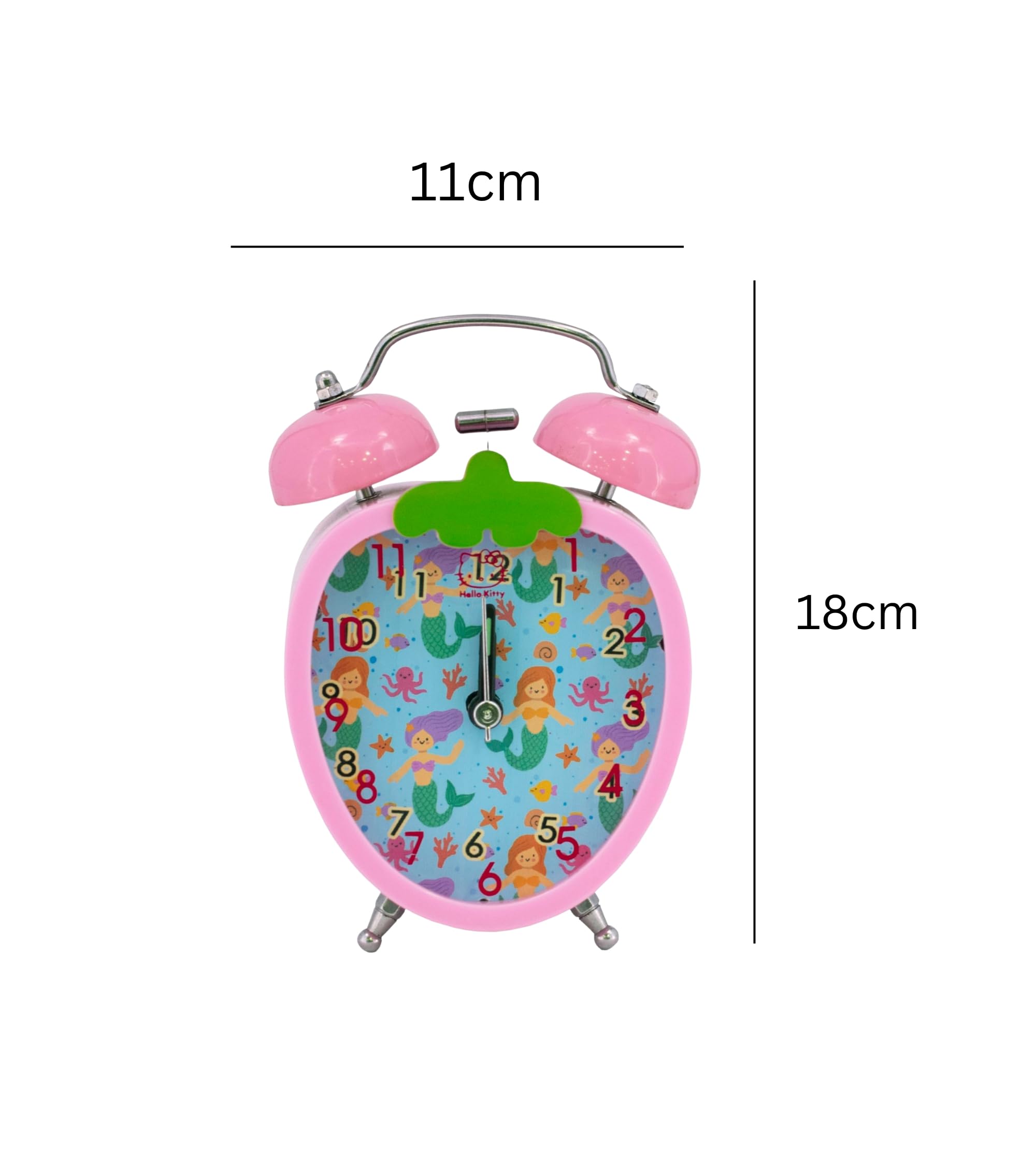 Premsons® Kids’ Table Clock – Strawberry-Shaped Mermaid Alarm Clock for Girls’ Bedroom & Study Table – Loud Bell Beep Alarm for Heavy Sleepers – Assorted Colours