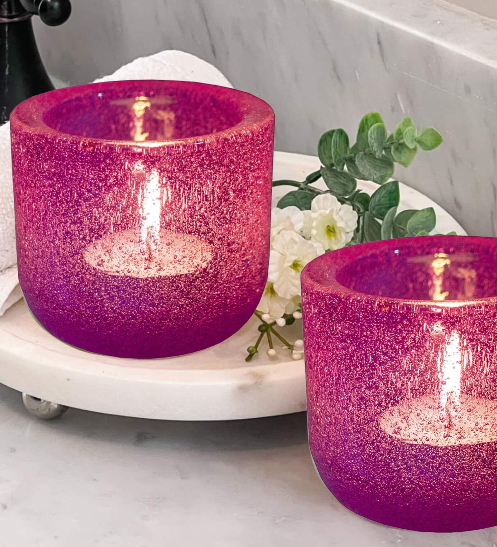 Premsons® Glass Votive Candle Holder | Decorative Tealight Holder for Home Décor, Parties, and Festive Celebrations