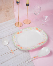 Premsons® 12" Oval Melamine Serving Plate Set of 6 – Floris Print | Elegant & Durable Dinnerware for Kitchen & Dining Table