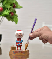 Premsons® Santa Bobblehead with Pen Holder – Cheerful Desk Organizer for Office, Kitchen, School